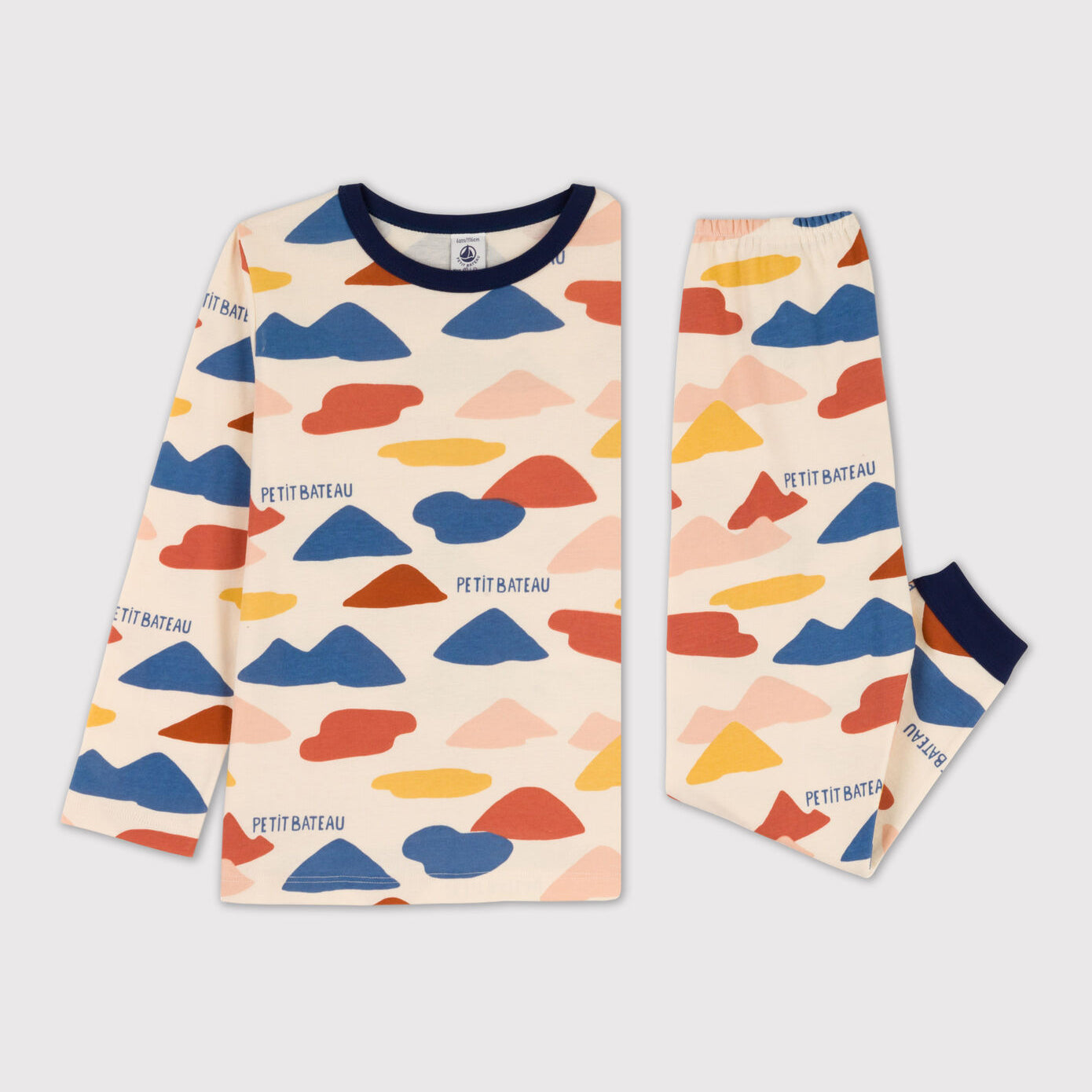 Boys Multicolor Logo Cotton Nightwear Set