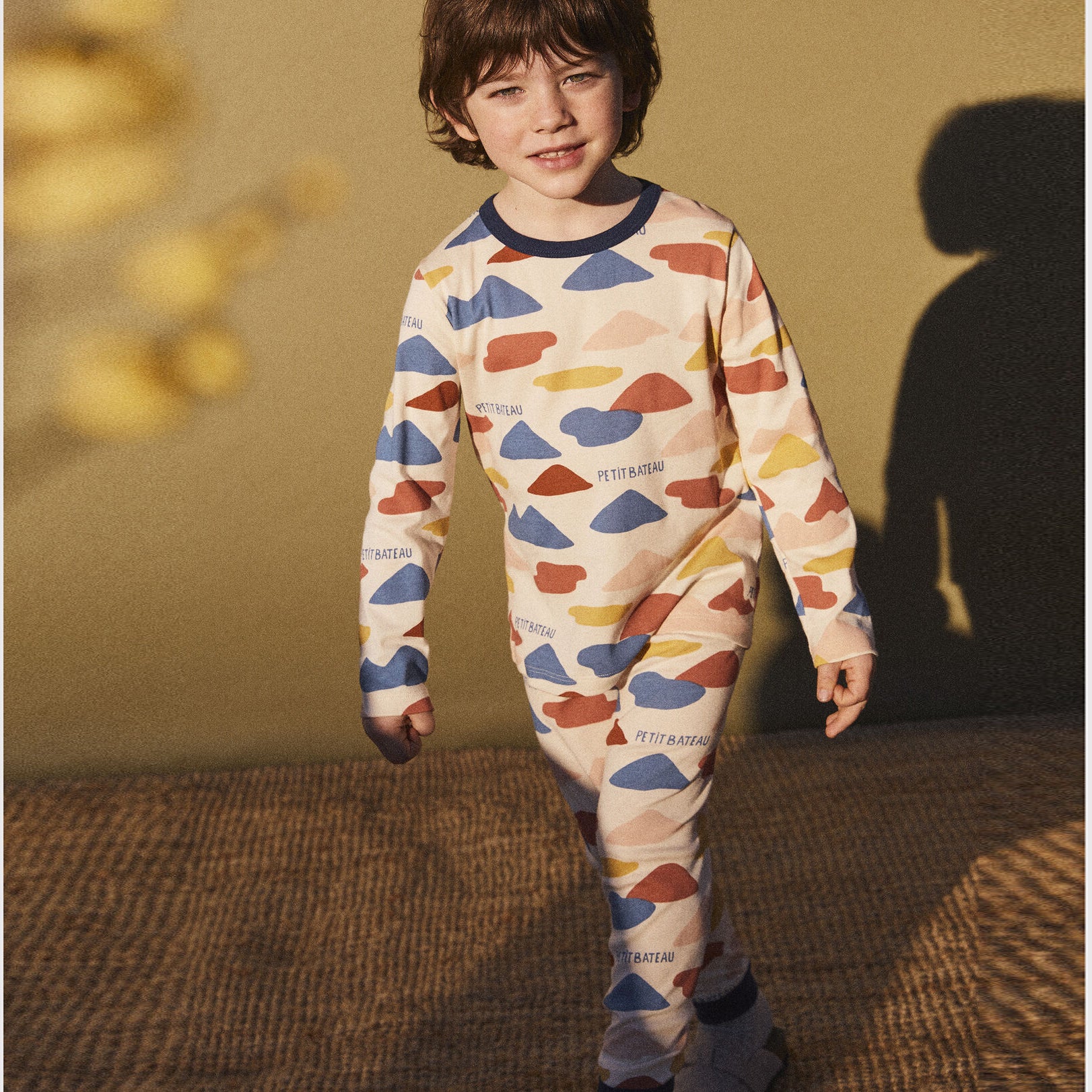 Boys Multicolor Logo Cotton Nightwear Set