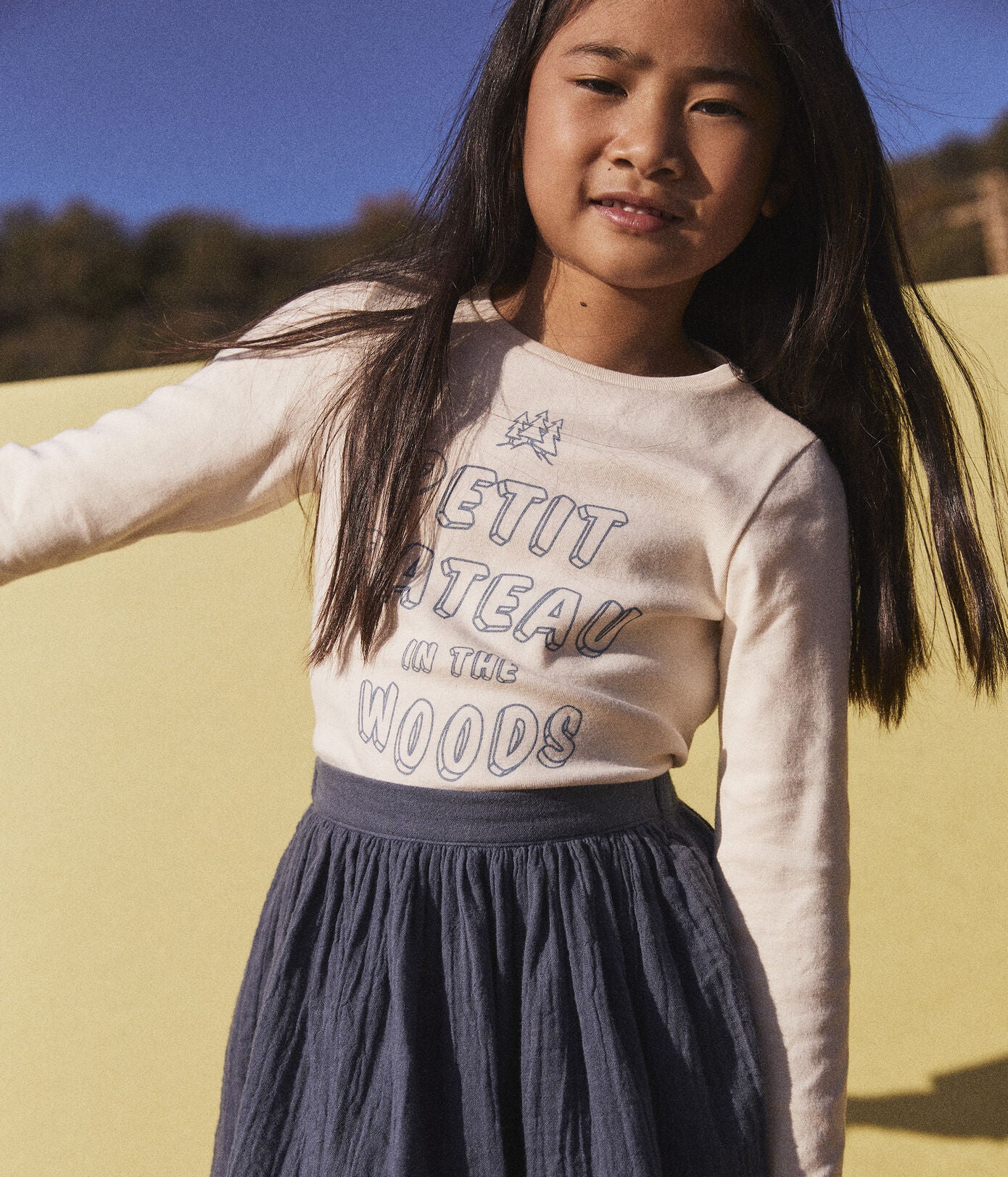 Girls Ivory Logo Cotton T-Shirt