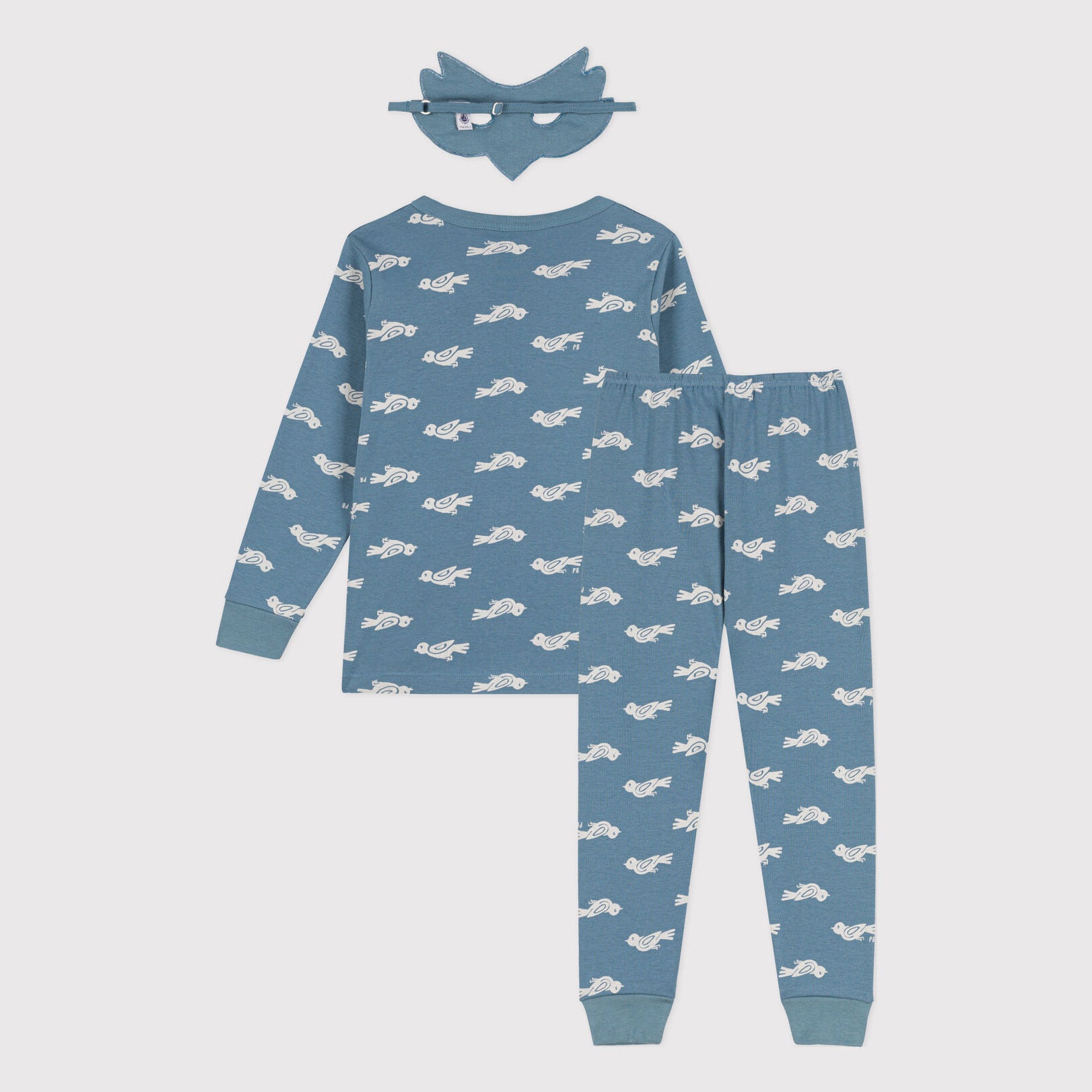 Boys Blue Printed Cotton Nightwear Set
