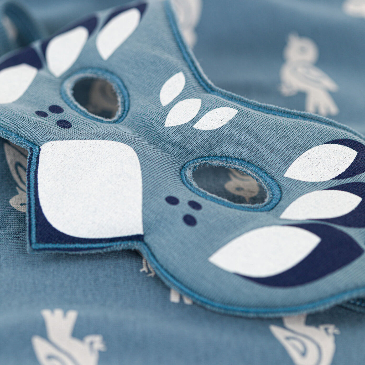 Boys Blue Printed Cotton Nightwear Set