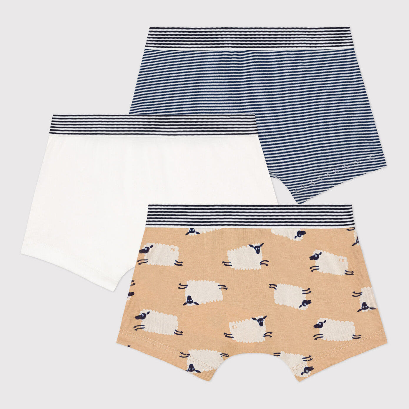 Boys Black Stripes Cotton Underwear Set