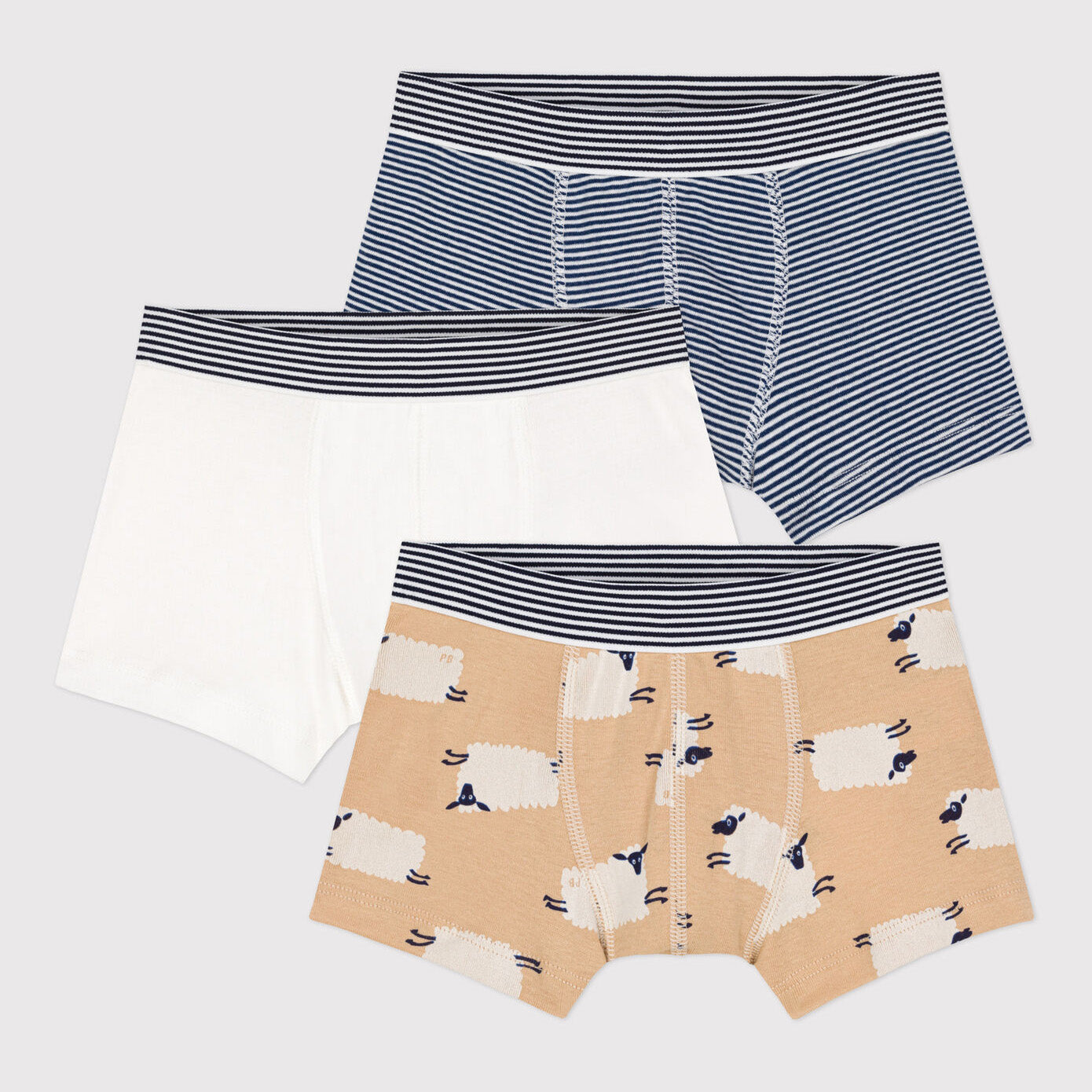 Boys Black Stripes Cotton Underwear Set