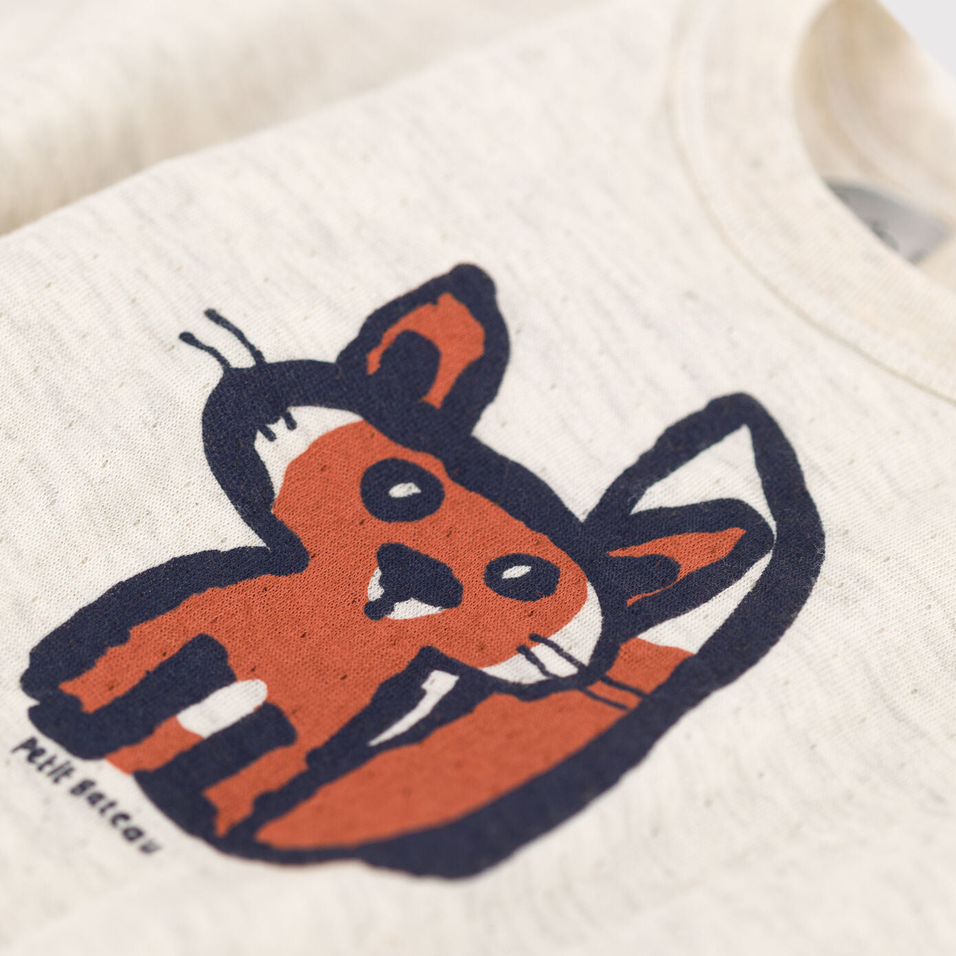 Baby Boys & Girls Light Grey Printed Cotton T-Shirt