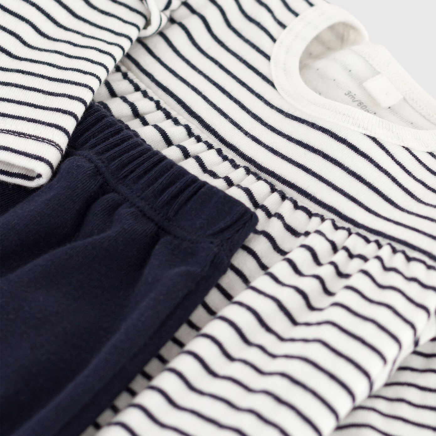 Baby Girls Blue Stripes Cotton Set