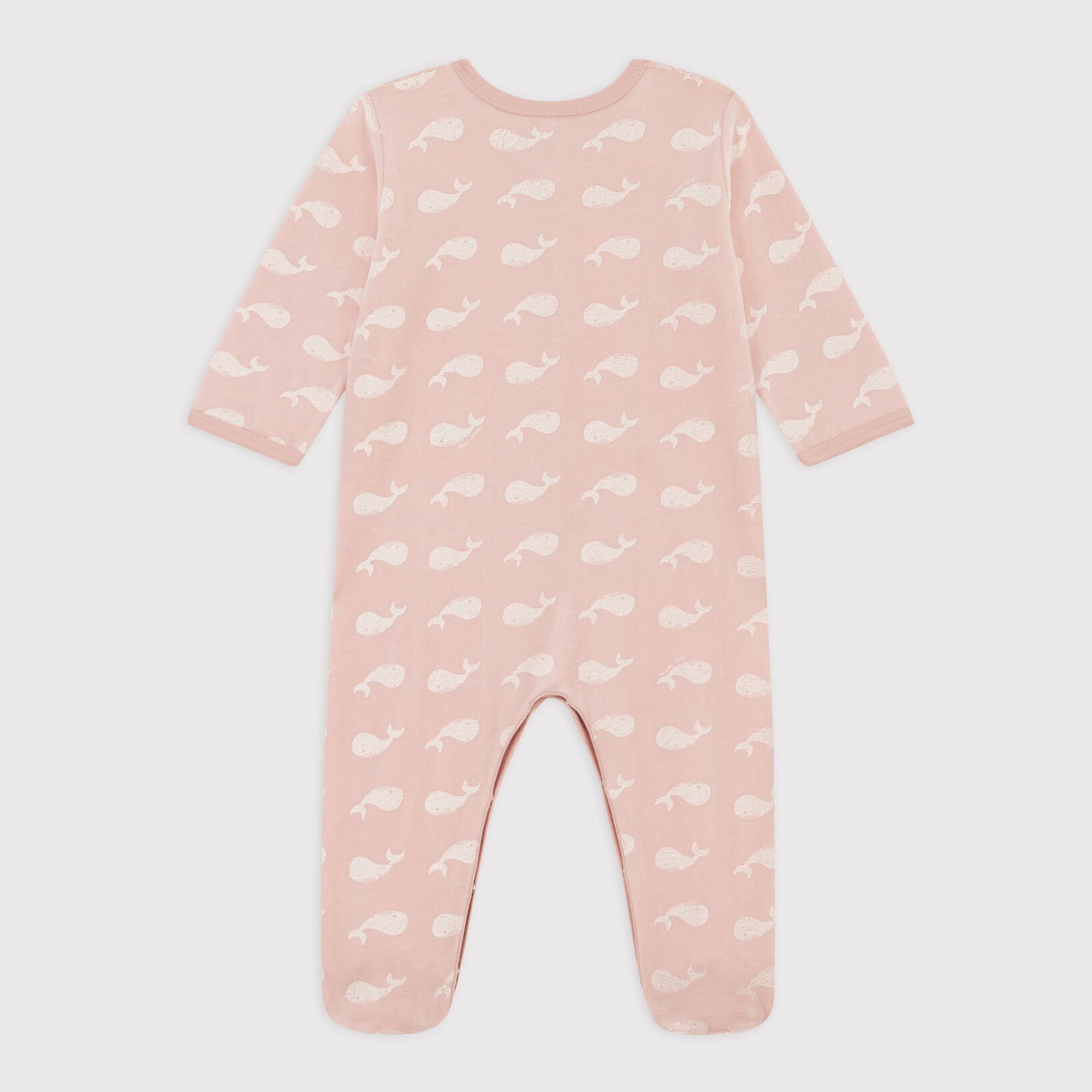 Baby Girls Pink Printed Cotton Babysuit