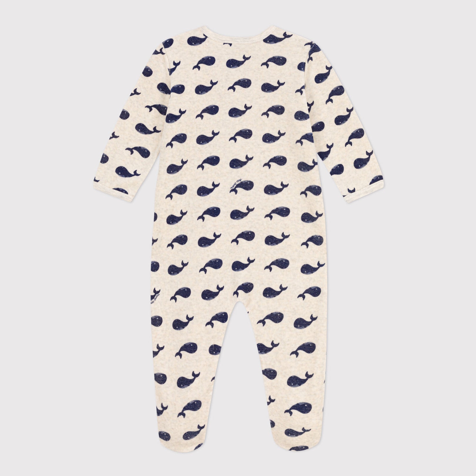 Baby Boys & Girls Light Grey Cotton Babysuit
