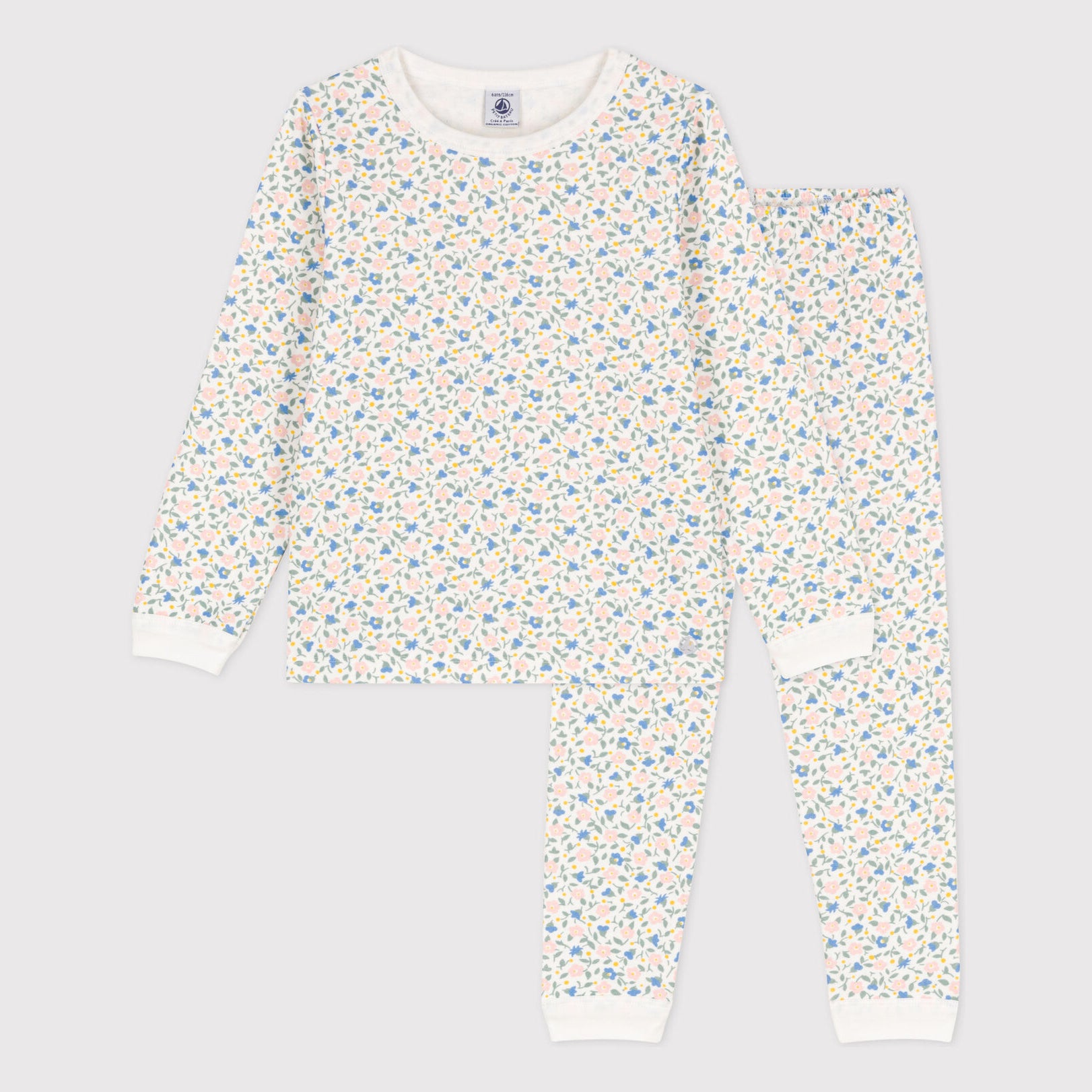 Girls Multicolor Floral Cotton Nightwear Set