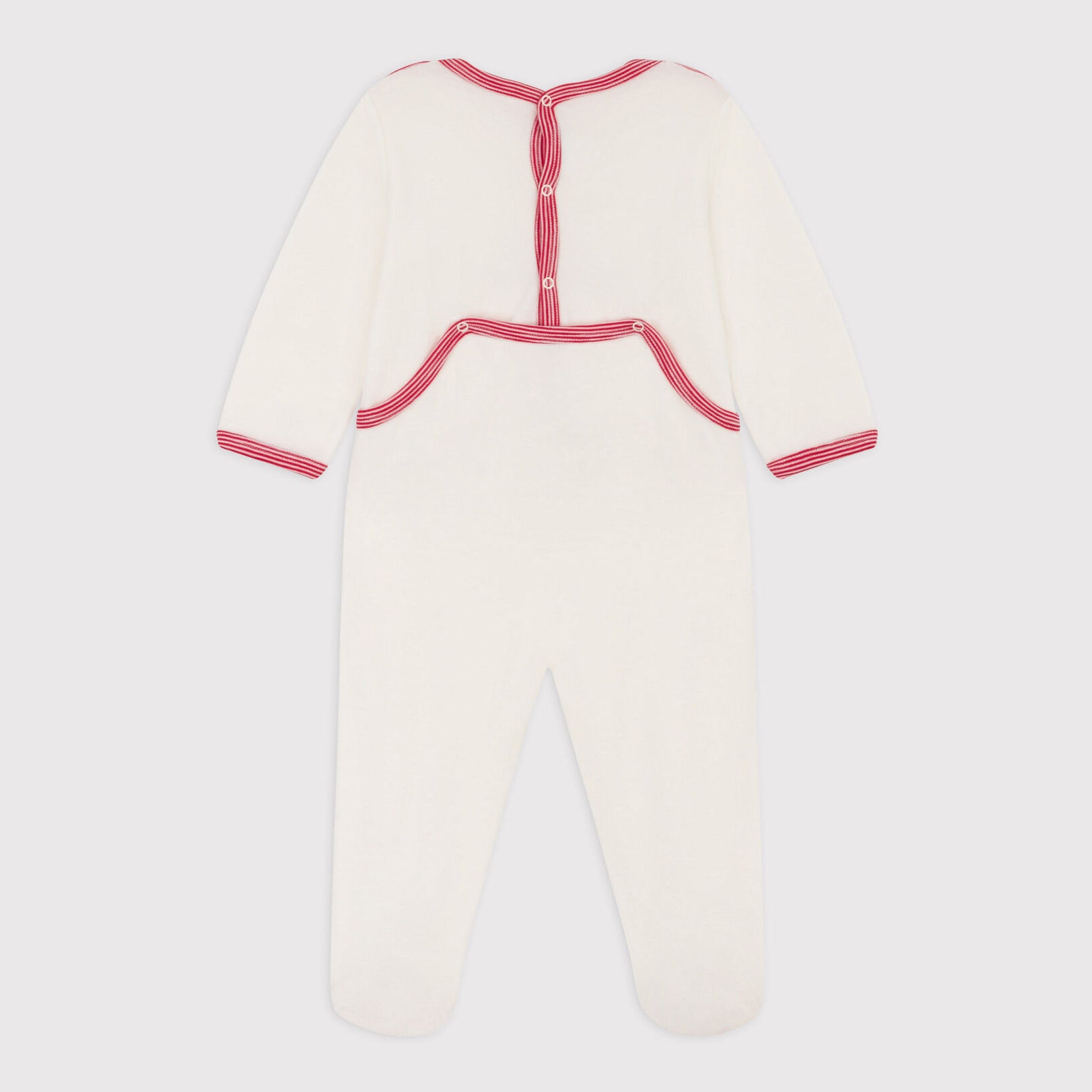 Baby Boys & Girls White Logo Cotton Babysuit