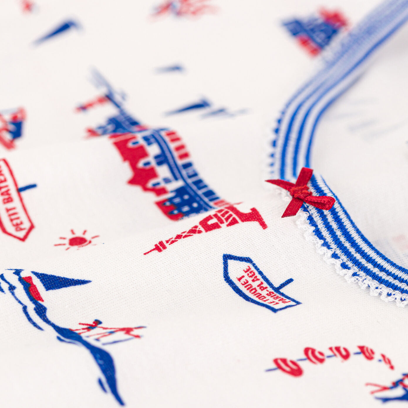 Boys White Printed Cotton Nightwear Set