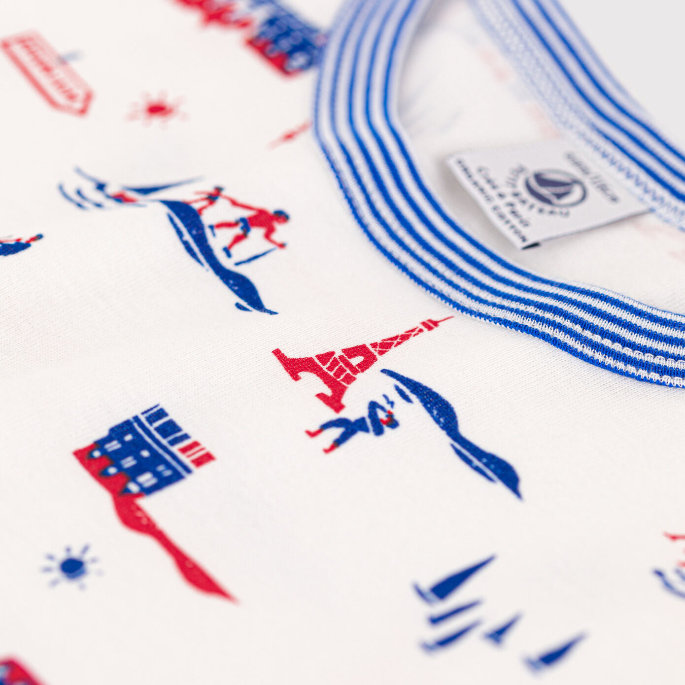 Boys Blue Printed Cotton Nightwear Set