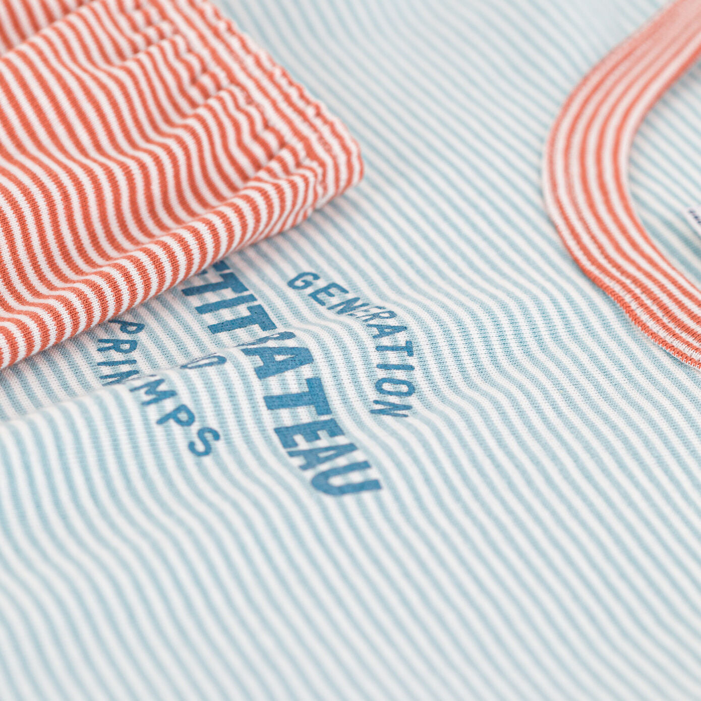 Boys Blue Stripes Cotton Nightwear Set