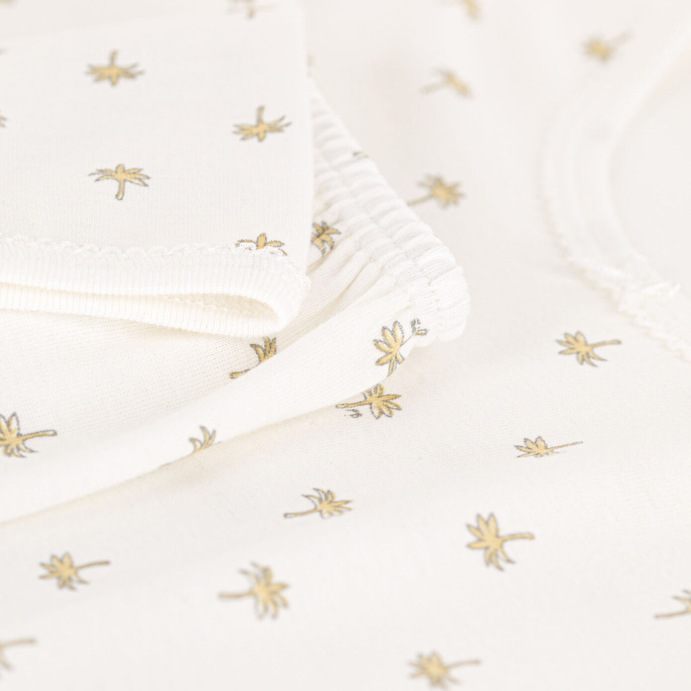 Girls White Printed Cotton Nightwear Set