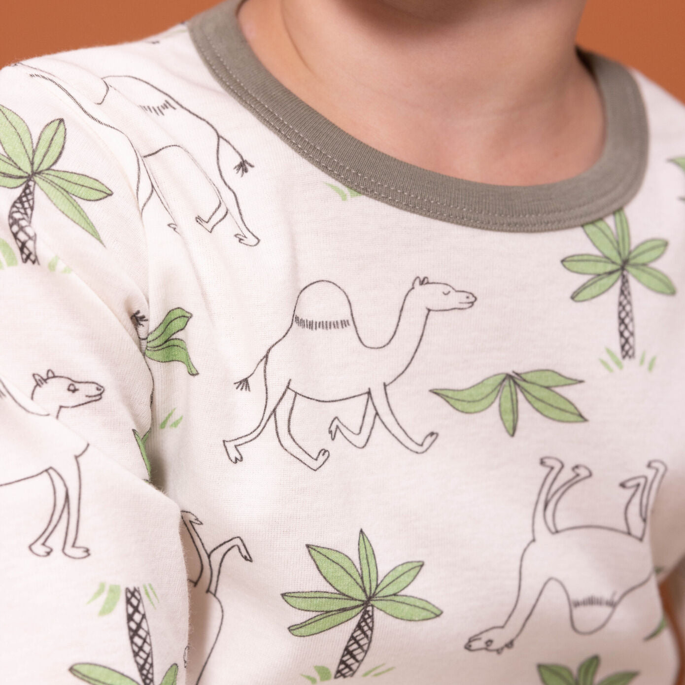 Boys White Printed Cotton Nightwear Set