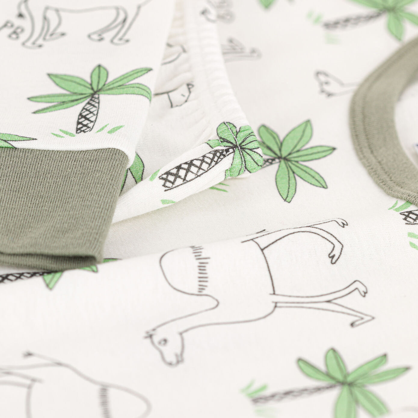 Boys White Printed Cotton Nightwear Set