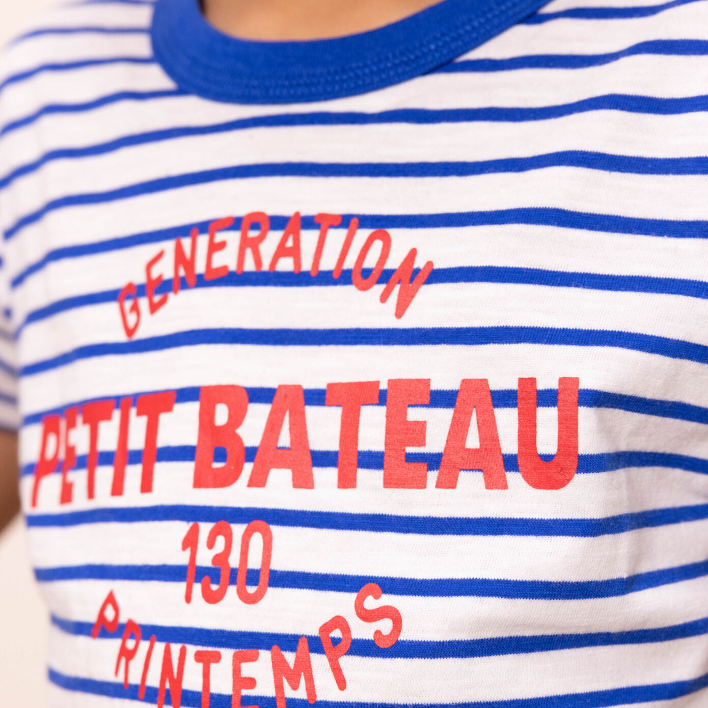 Boys Blue Stripes Cotton T-Shirt