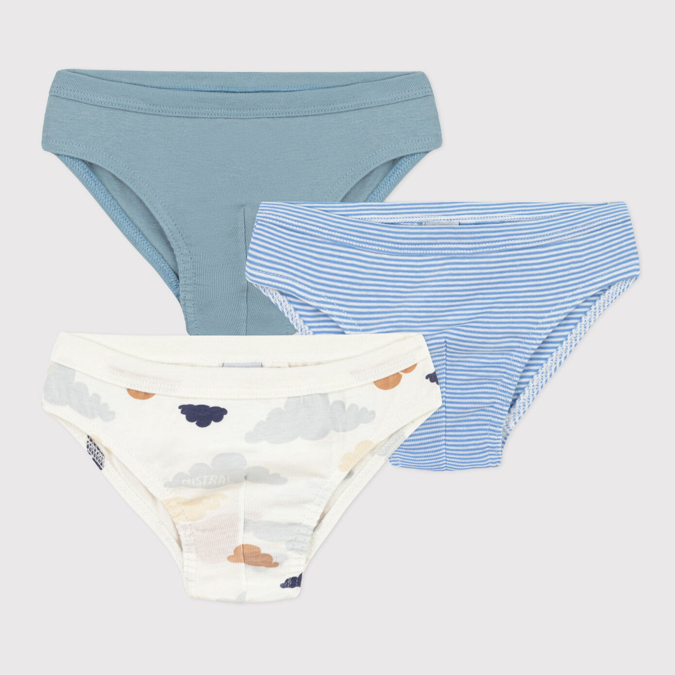 Boys Blue Cotton Underwear Set(3 Pack)