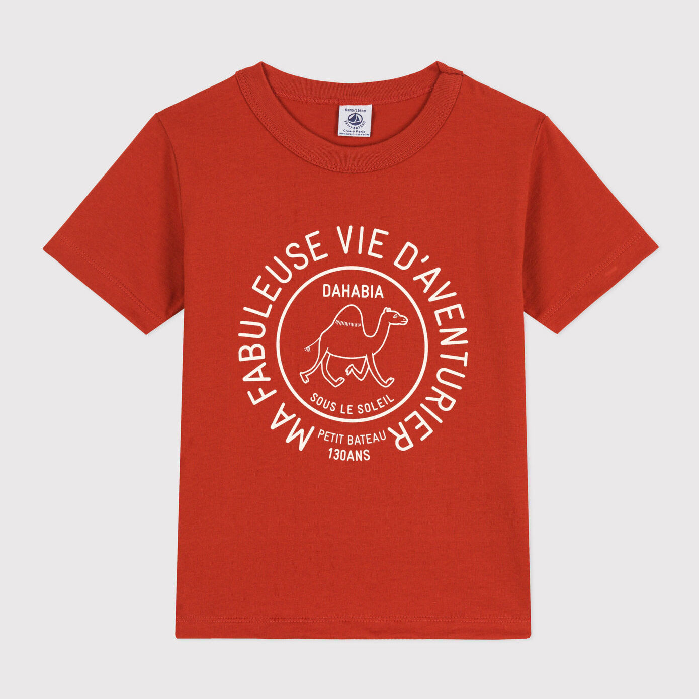 Boys Red Logo Cotton T-Shirt