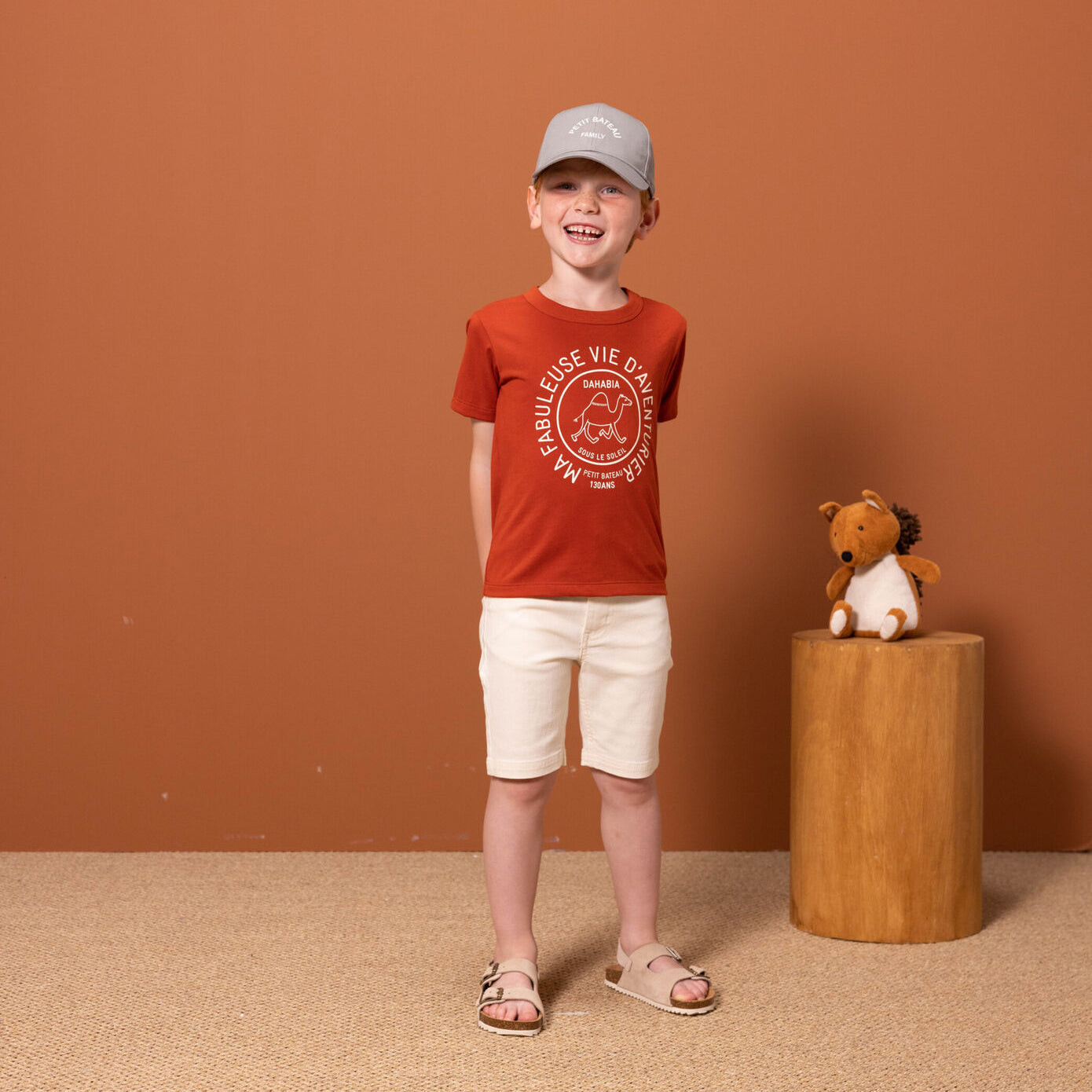 Boys Red Logo Cotton T-Shirt