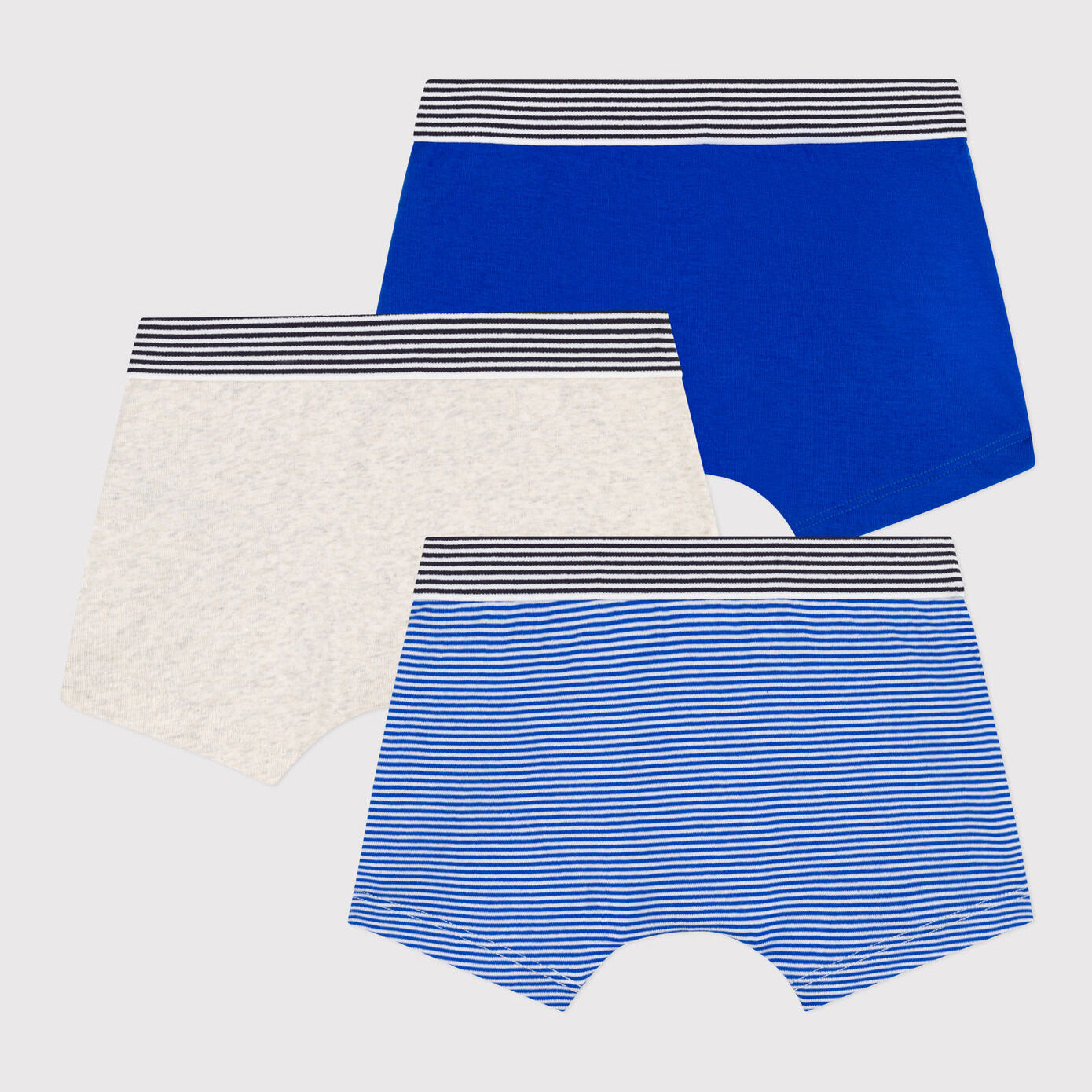 Boys Blue Stripes Cotton Underwear Set(3 Pack)