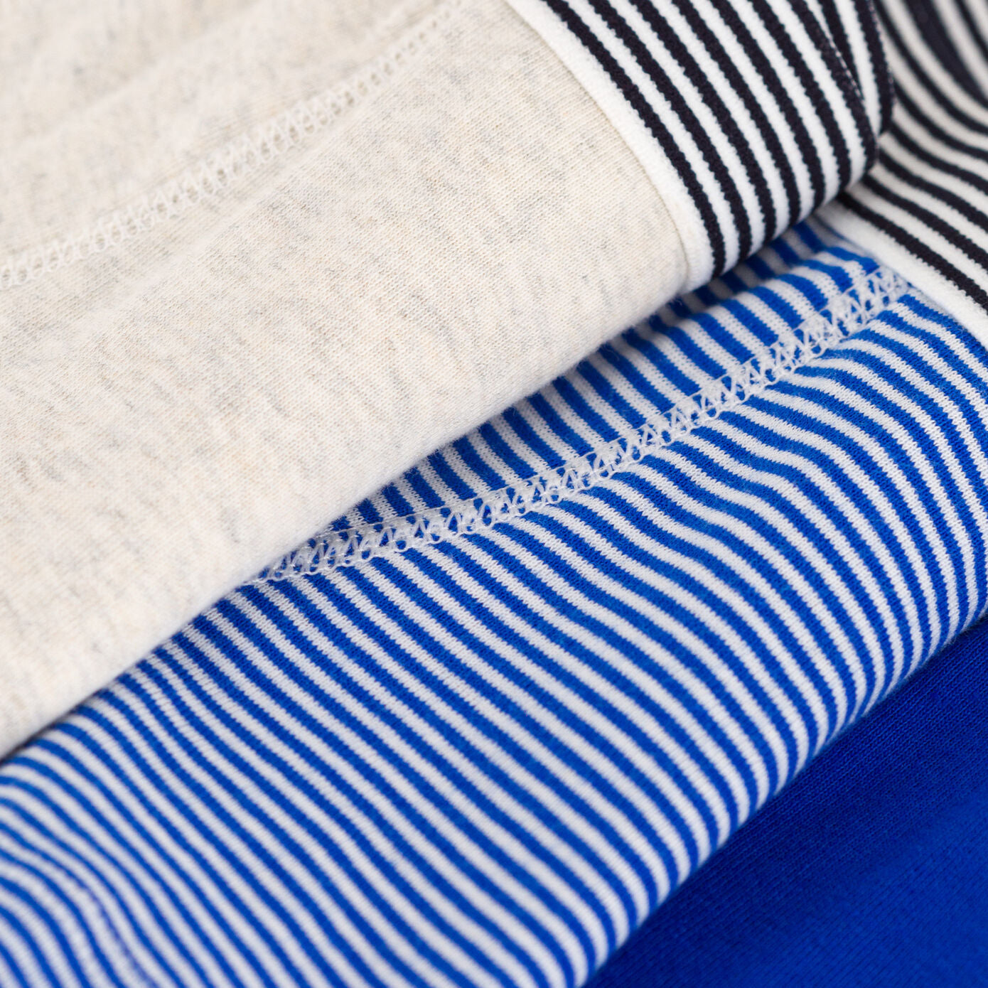 Boys Blue Stripes Cotton Underwear Set(3 Pack)