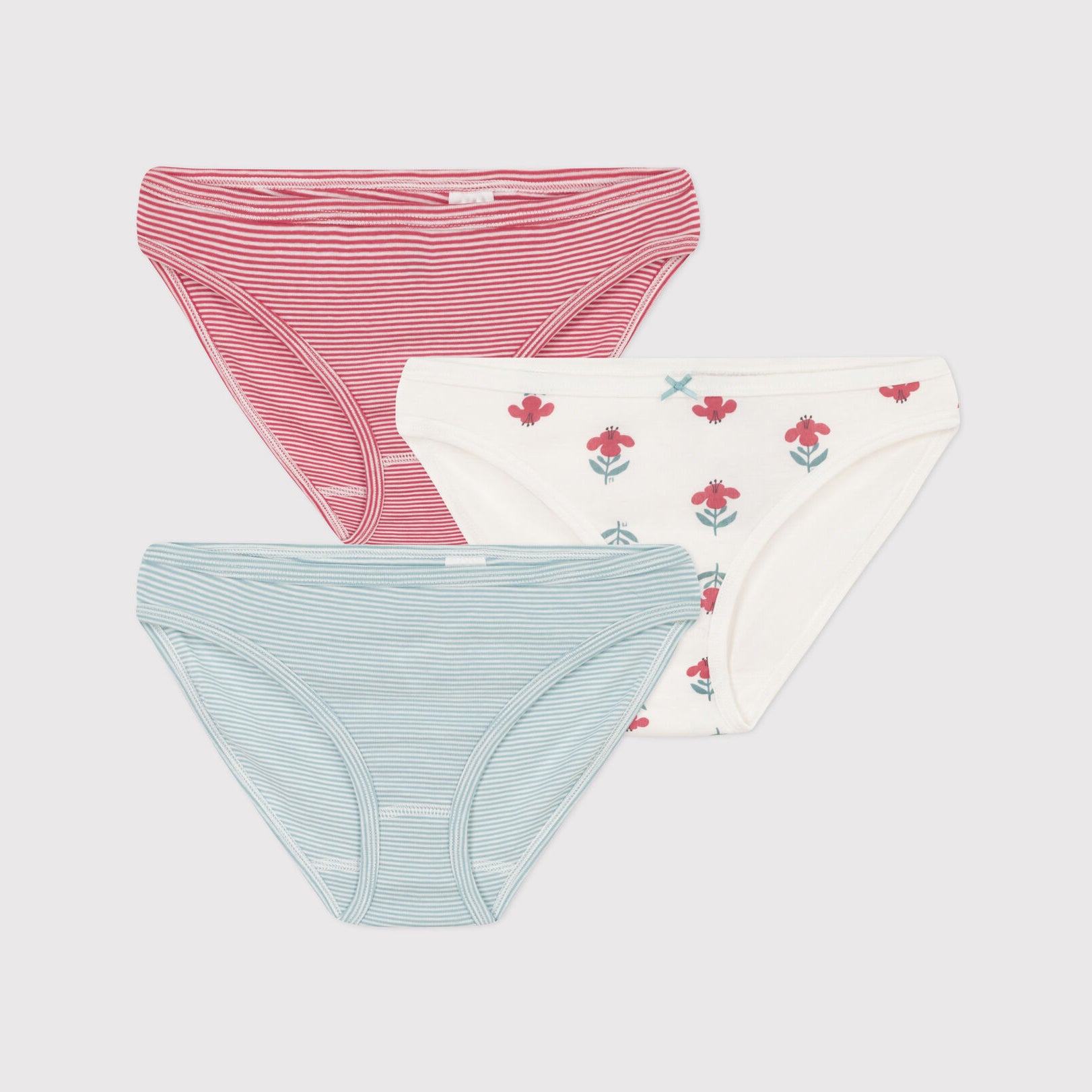 Girls Multicolor Cotton Underwear Set(3 Pack)