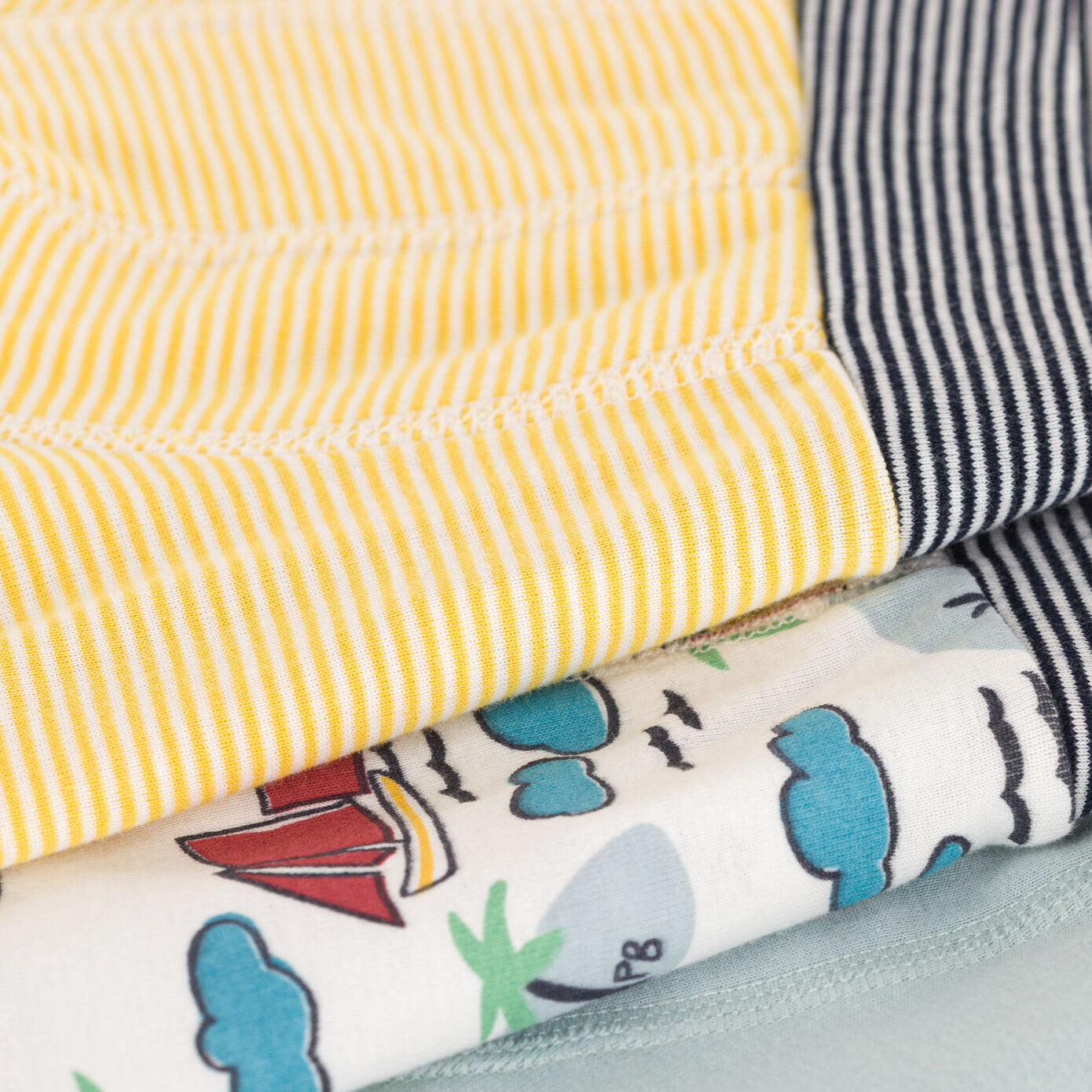 Boys Multicolor Stripes Cotton Underwear Set(3 Pack)