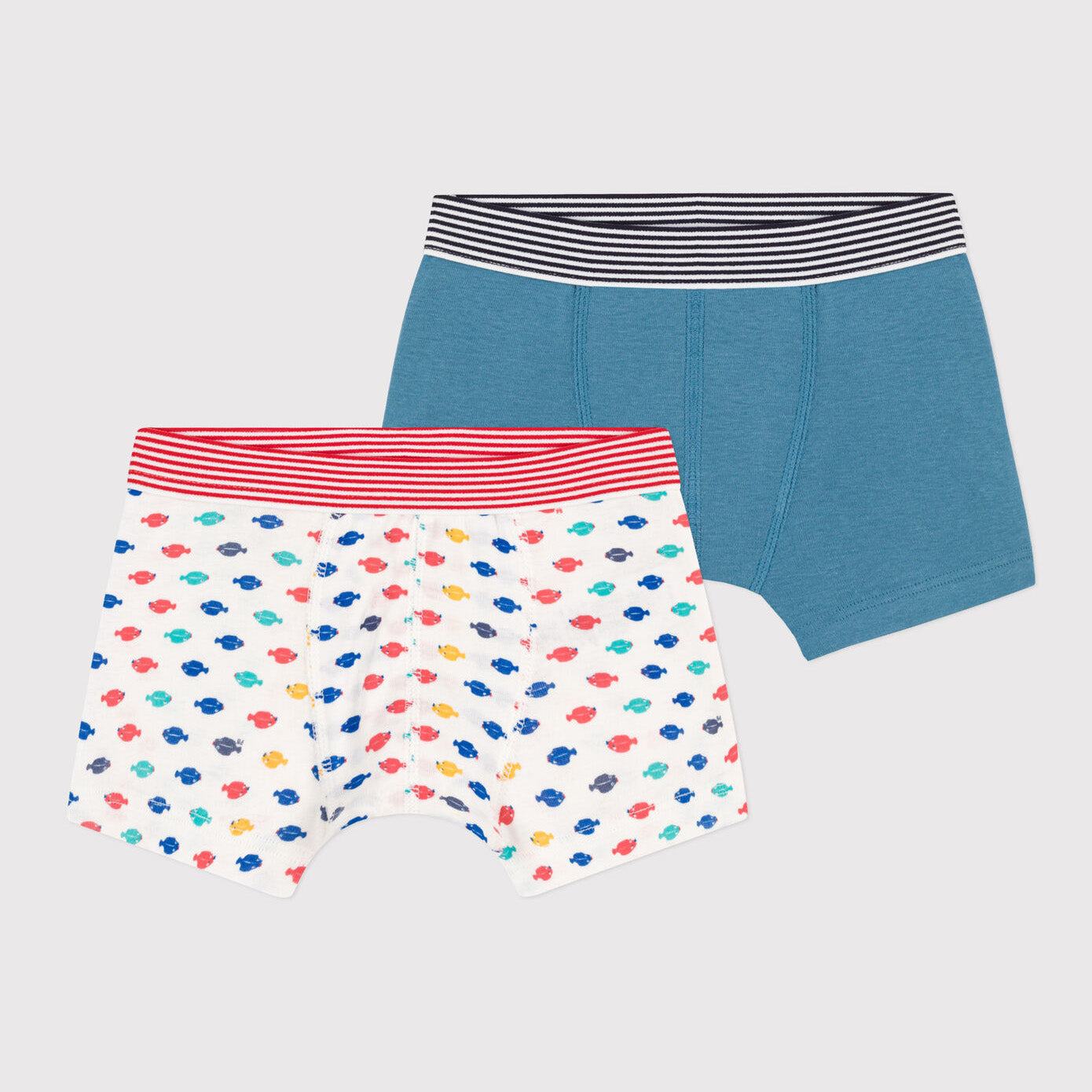 Boys Blue Cotton Underwear Set(2 Pack)