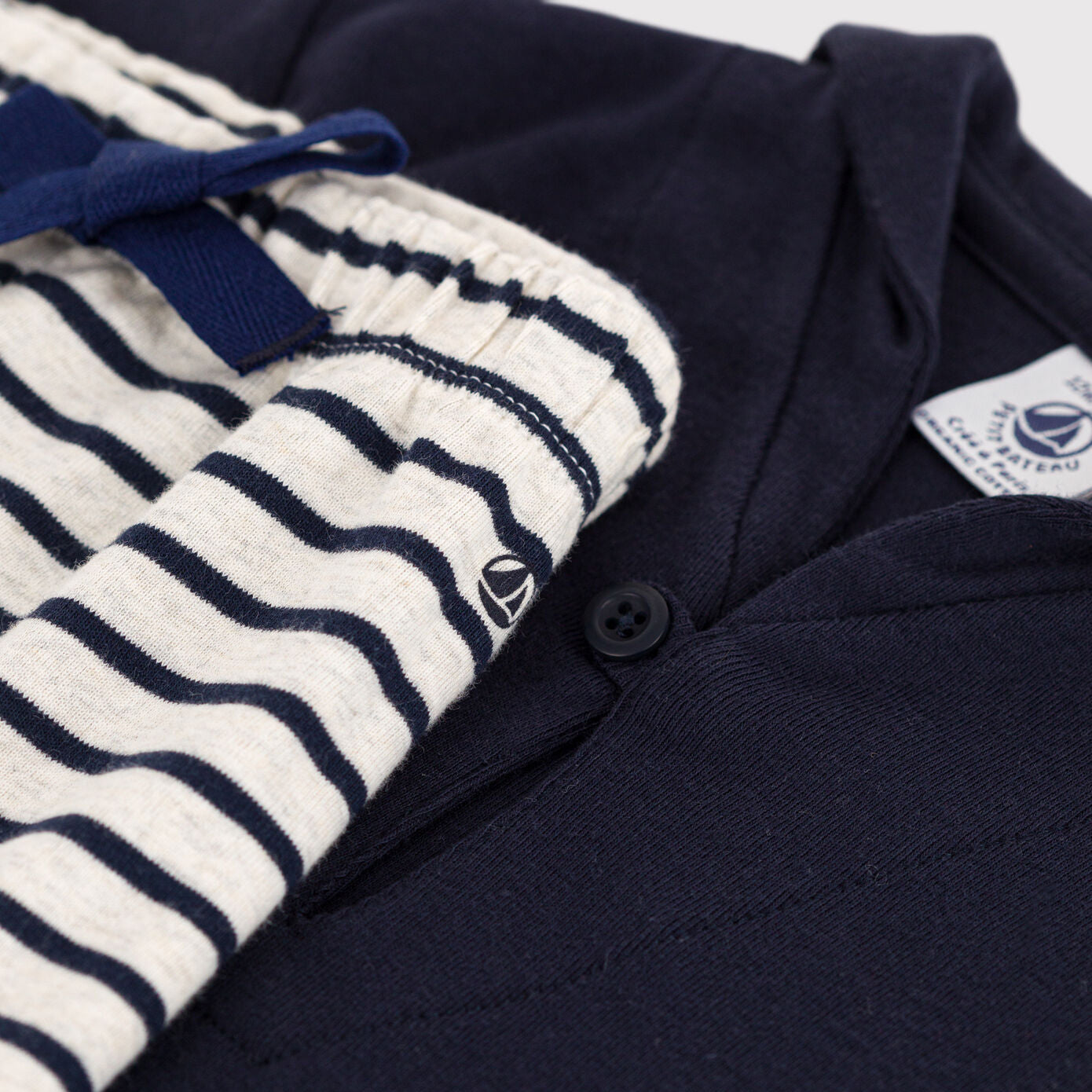 Baby Boys Navy Cotton Set