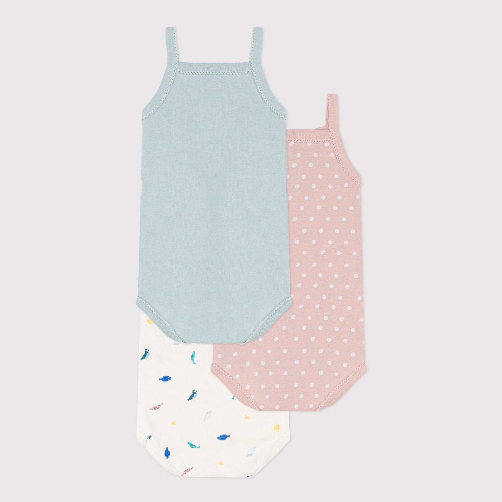 Baby Girls Multicolor Cotton Babysuit Set(3 Pack)