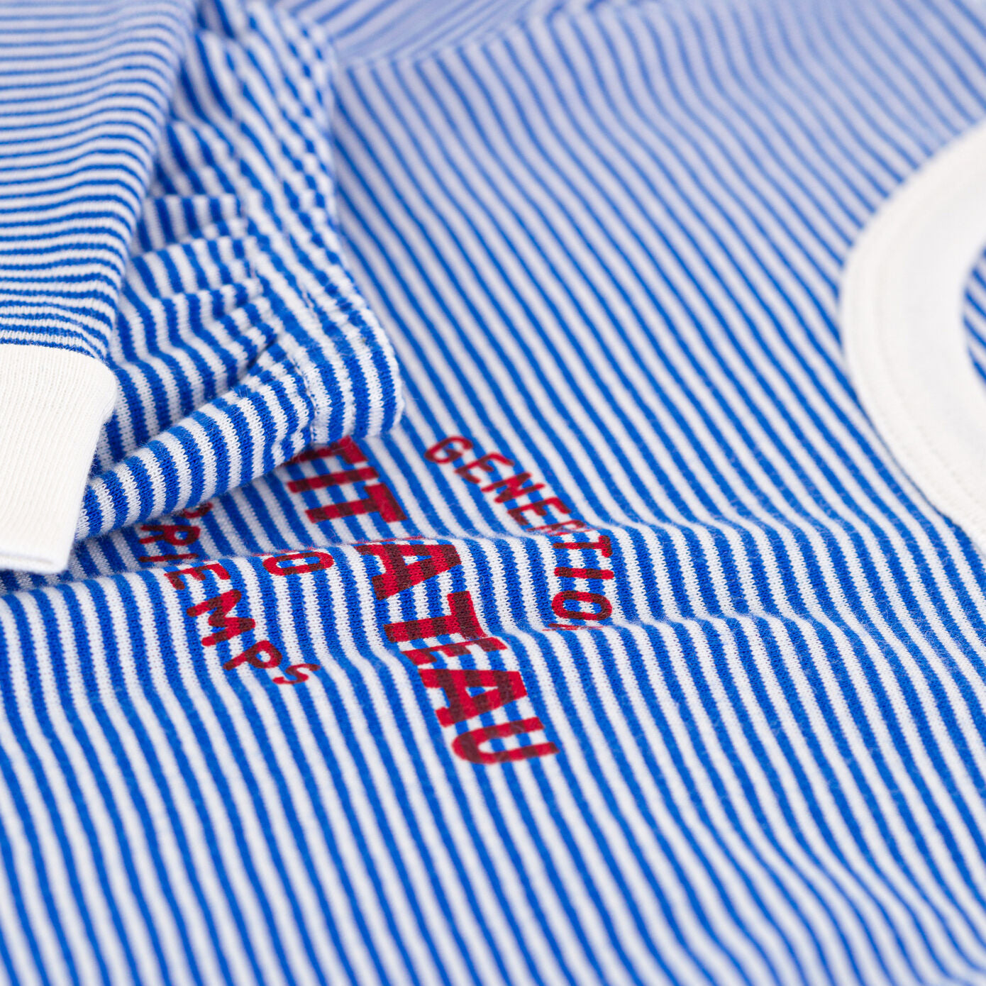 Boys Blue Stripes Cotton Nightwear Set