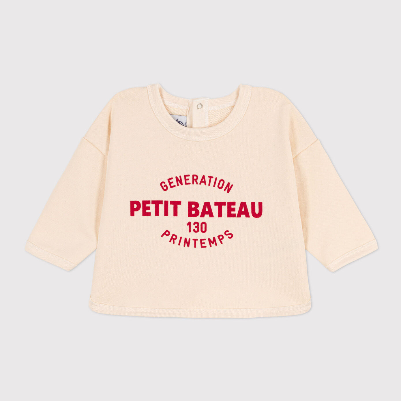 Baby Boys & Girls White Logo Cotton Sweatshirt