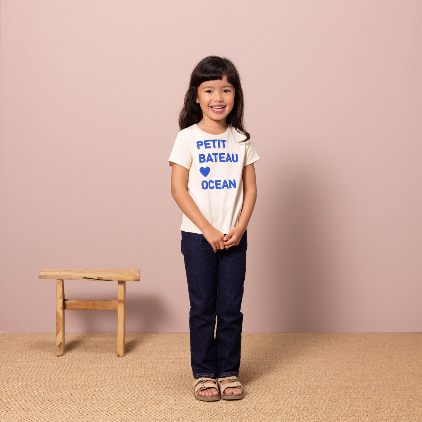 Girls White Logo Cotton T-Shirt