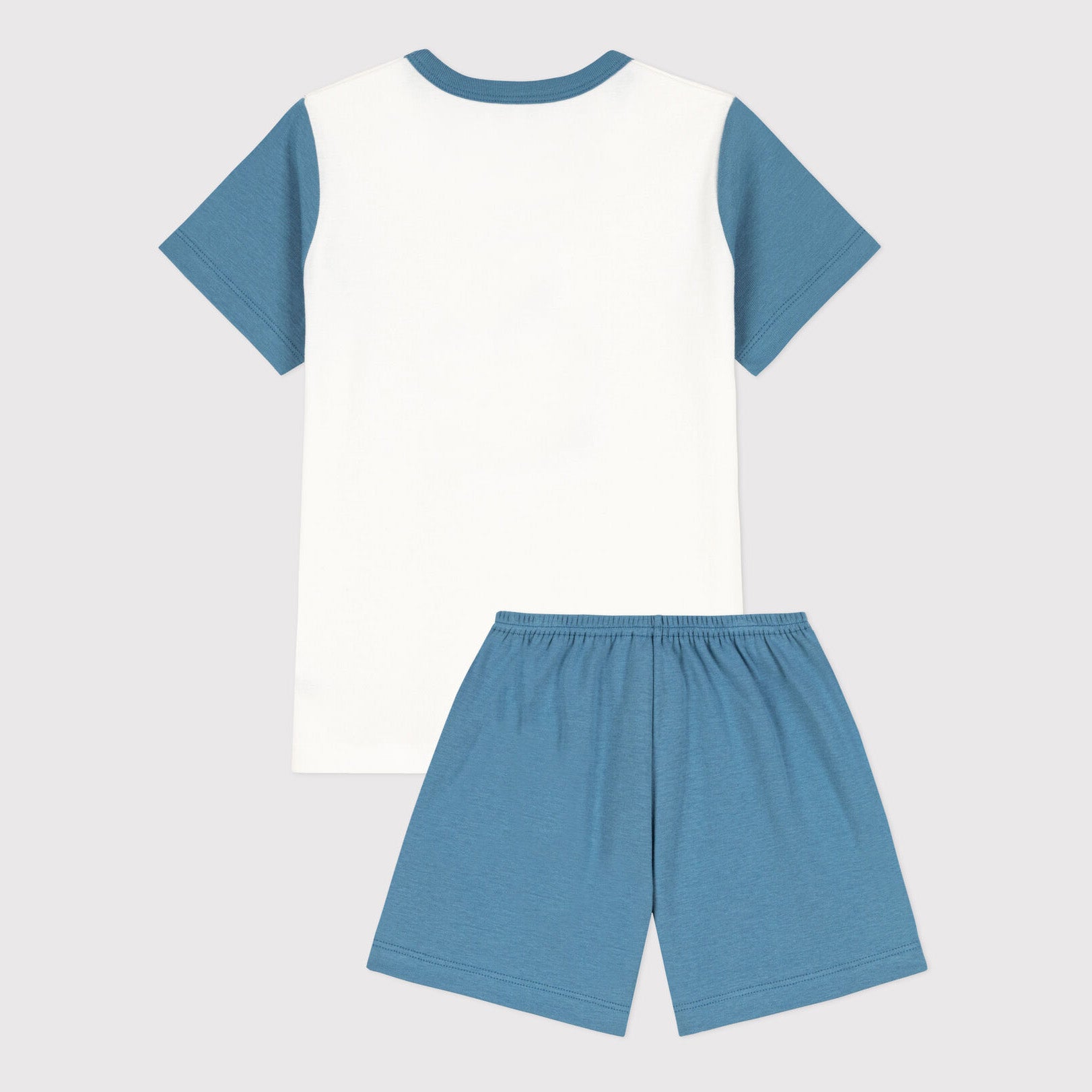 Boys Blue Printed Cotton Nightwear Set