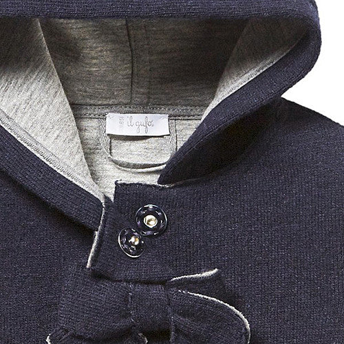 Baby Girls Navy Blue Bow Trims Jacket - CÉMAROSE | Children's Fashion Store - 4