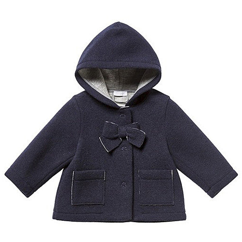 Baby Girls Navy Blue Bow Trims Jacket - CÉMAROSE | Children's Fashion Store - 1