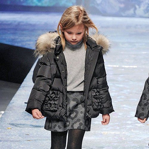 Girls Black Woven Skirt - CÉMAROSE | Children's Fashion Store - 2