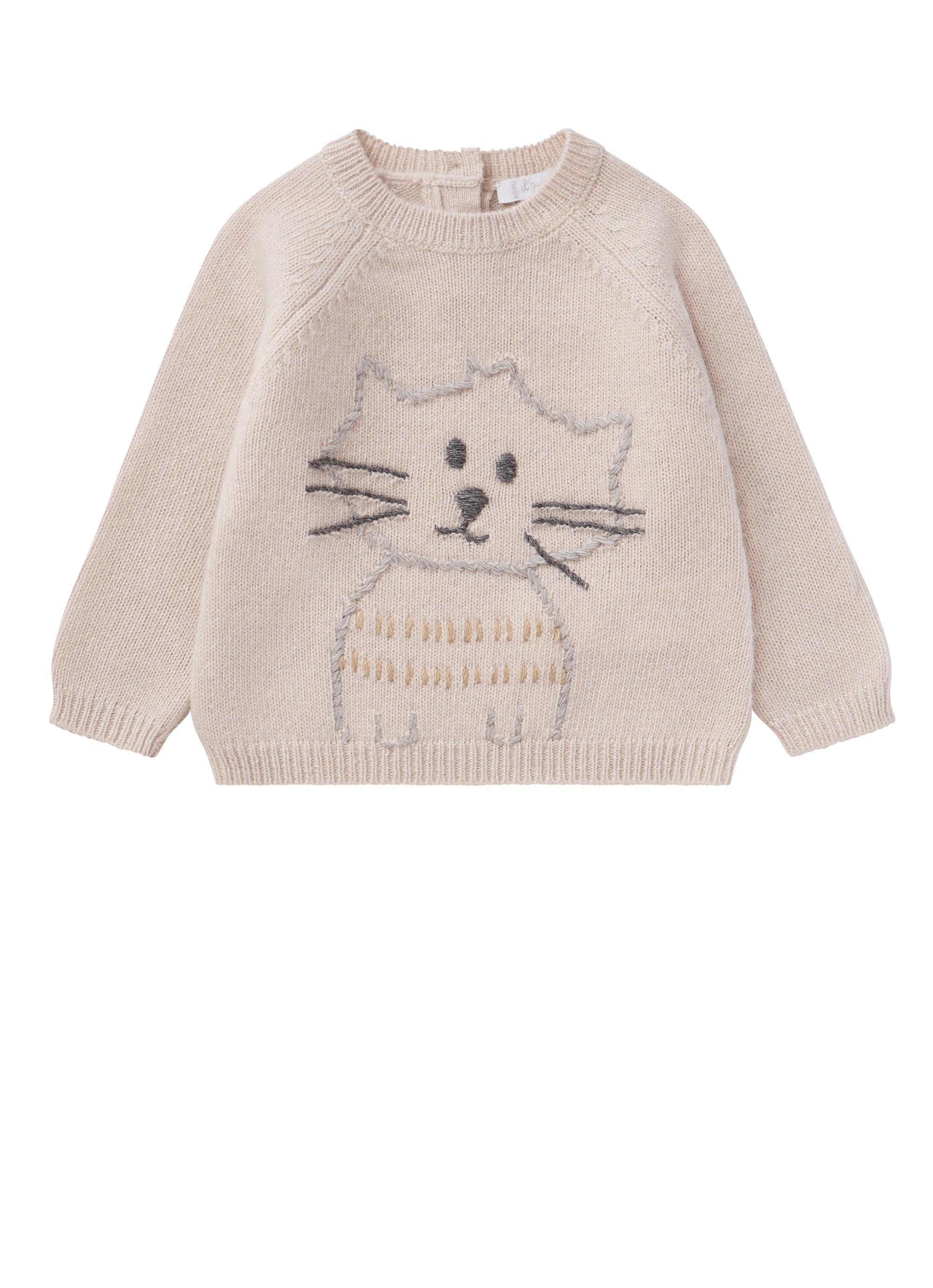 Baby Boys Beige Wool Sweater