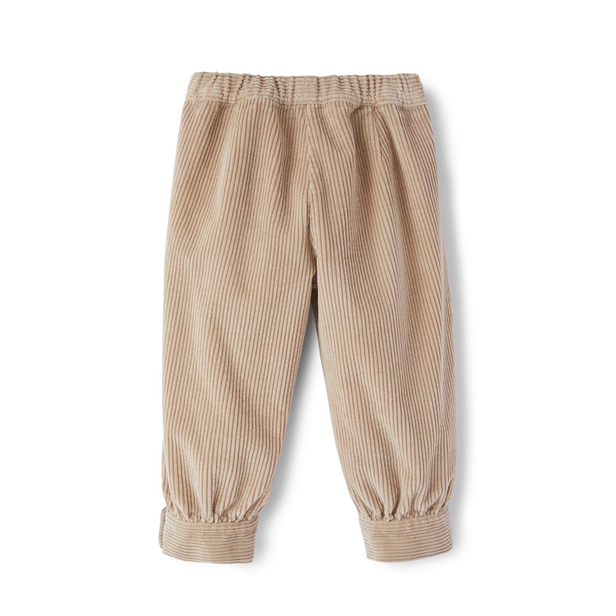 Girls Beige Velvet Trousers