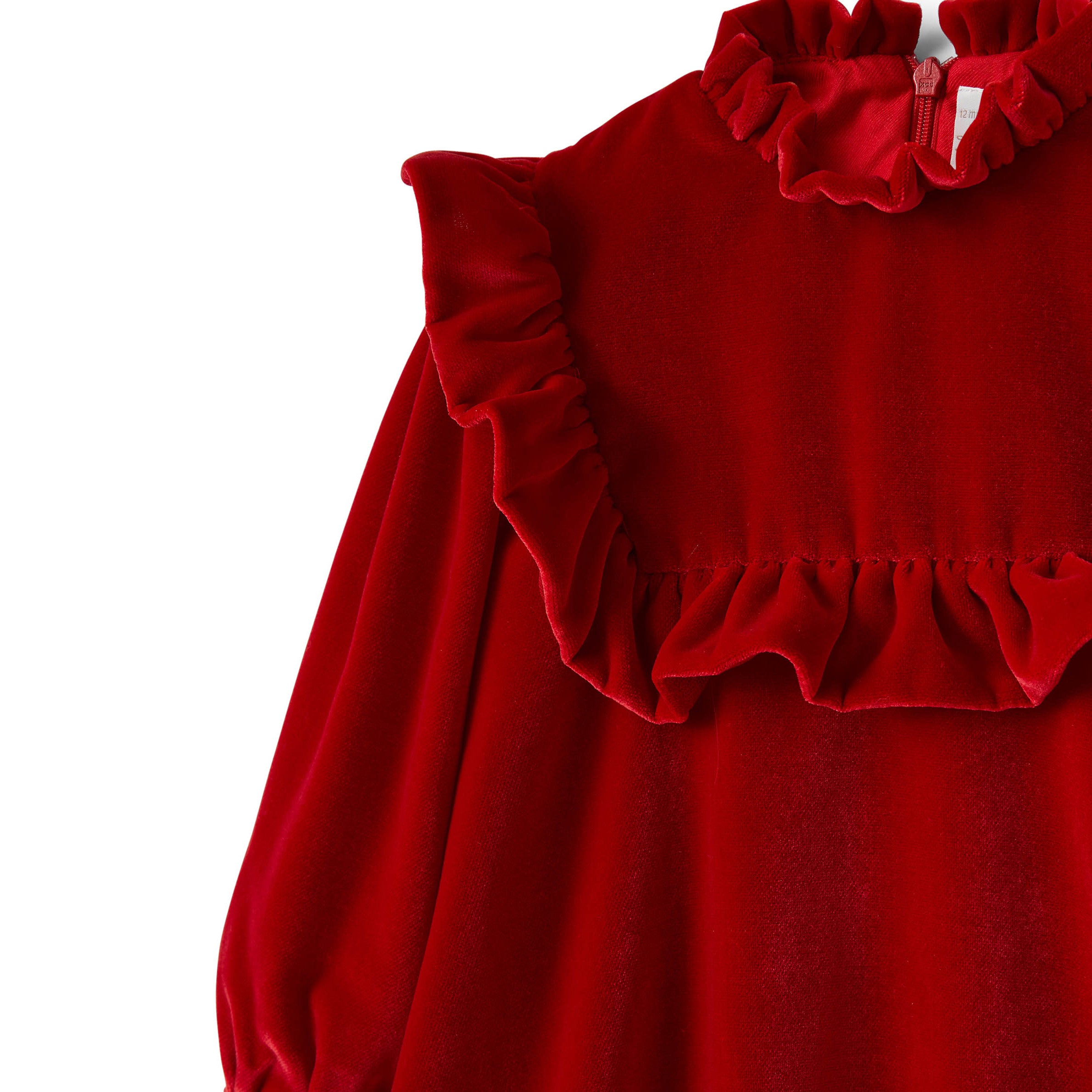 Baby Girls Red Velvet Dress