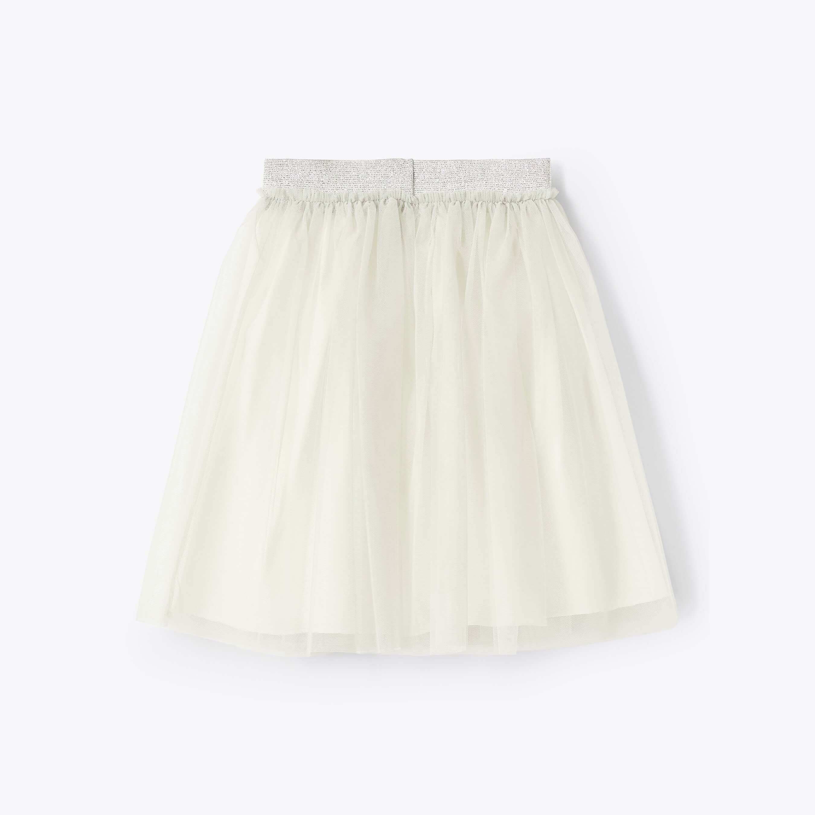 Girls White Yarn Skirt