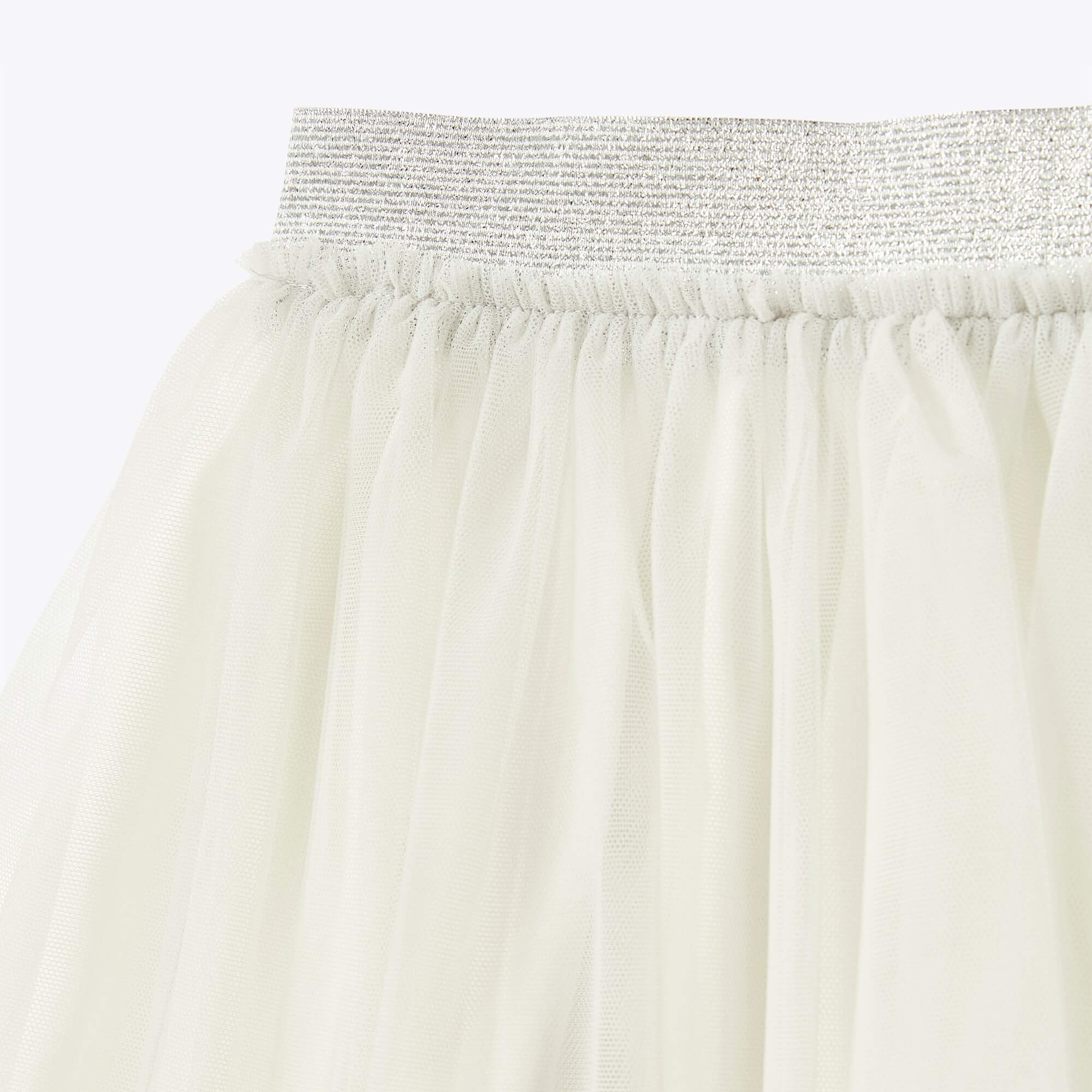 Girls White Yarn Skirt