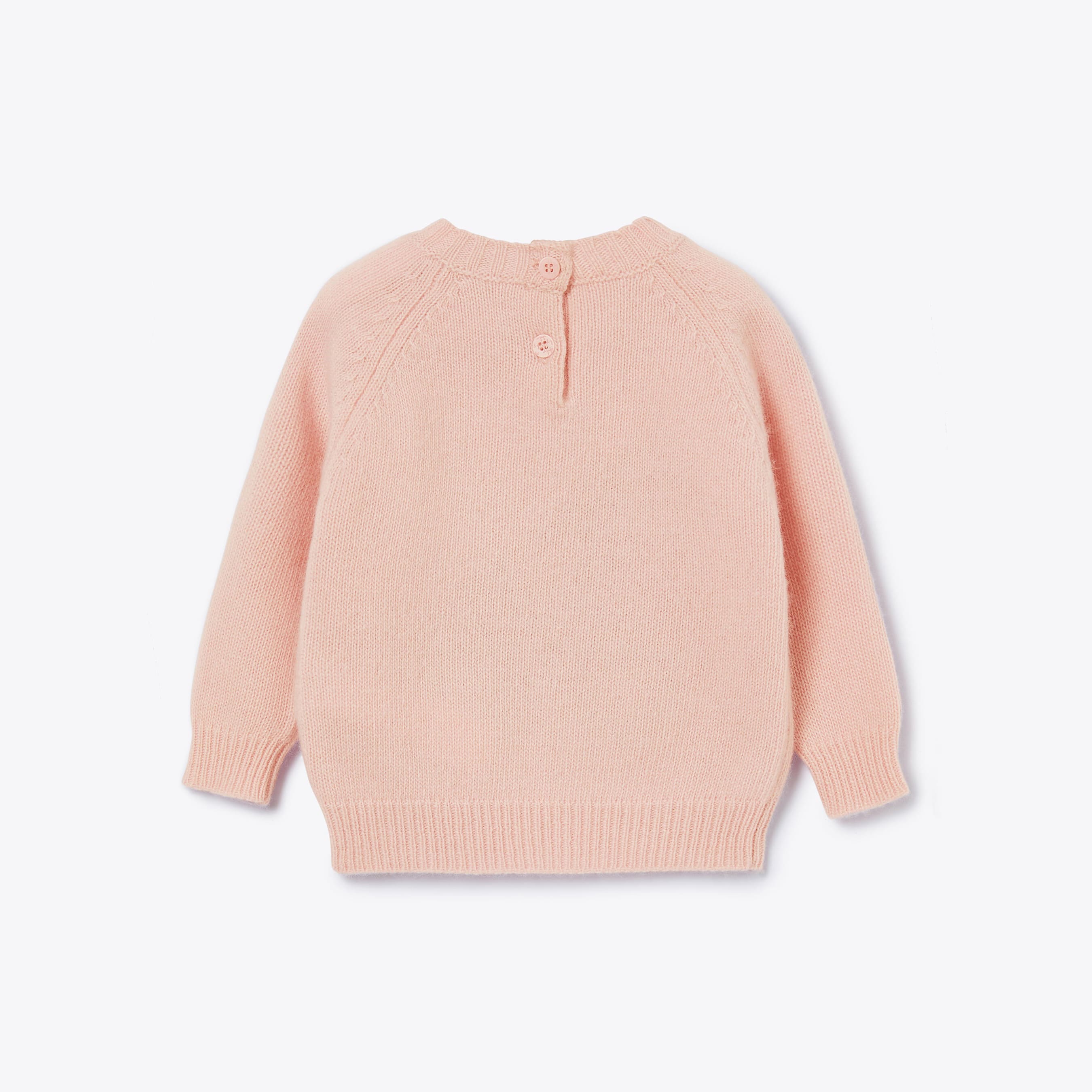 Girls Pink Bear Wool Sweater