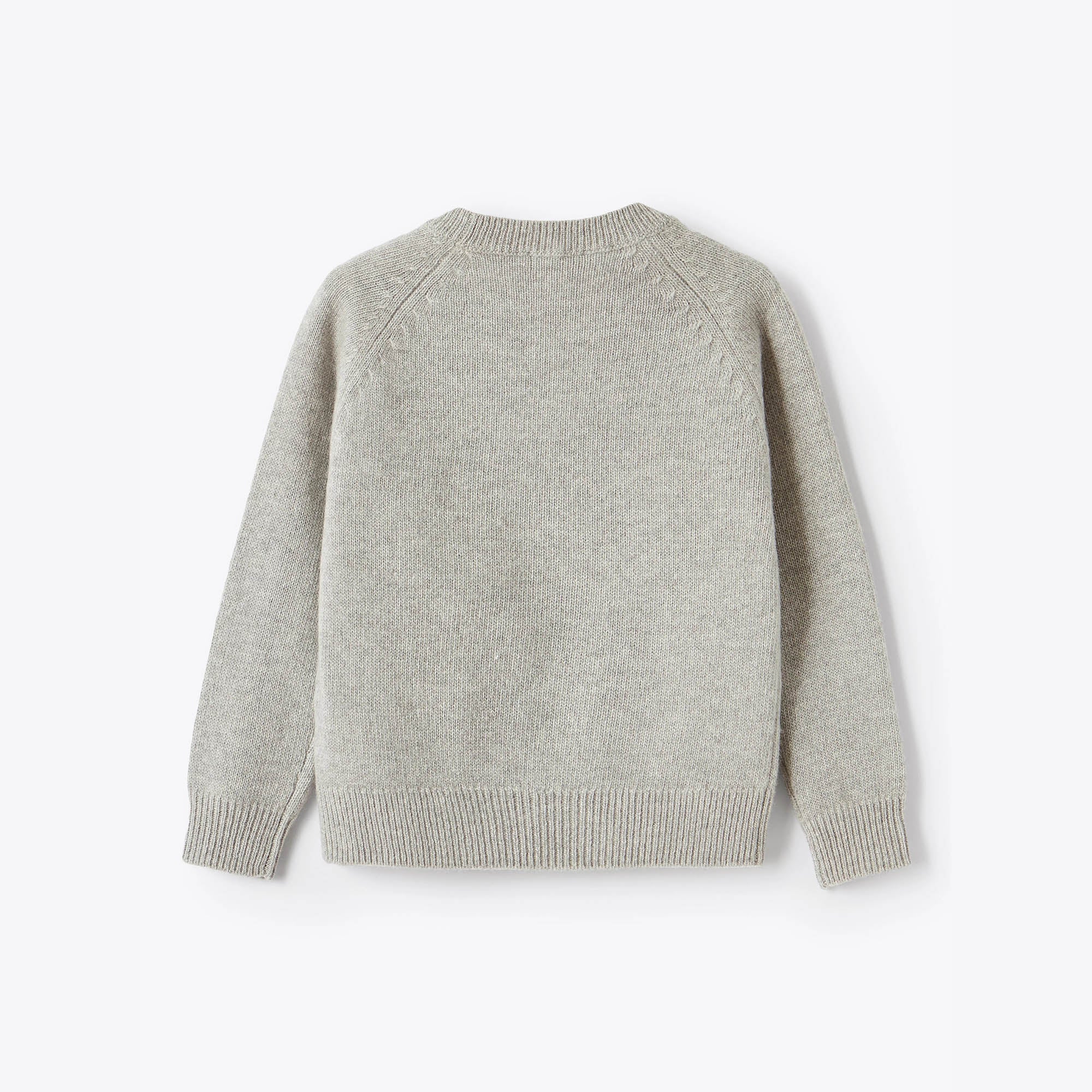 Girls Grey Wool Sweater