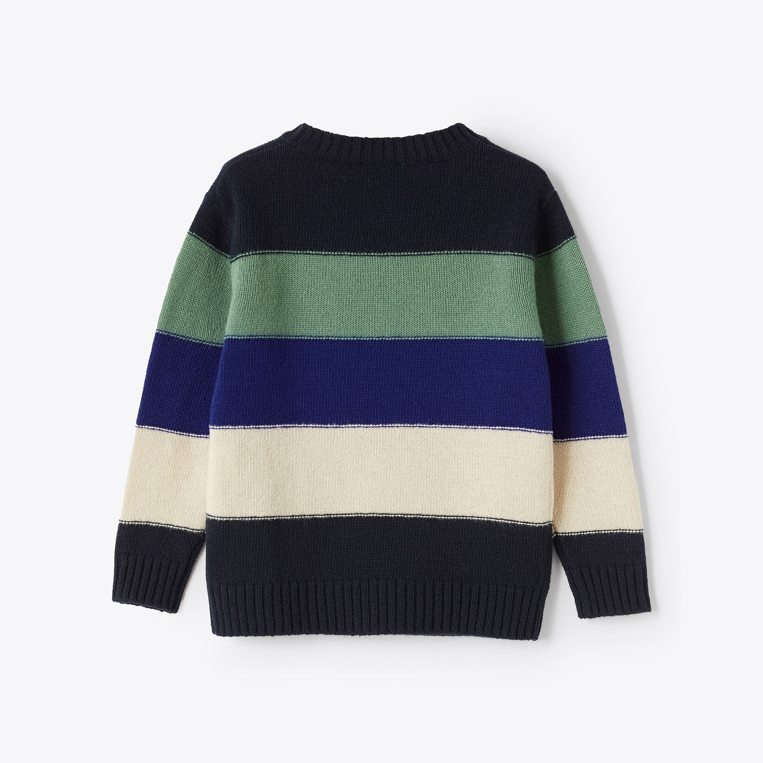 Boys Blue Stripes Wool Sweater