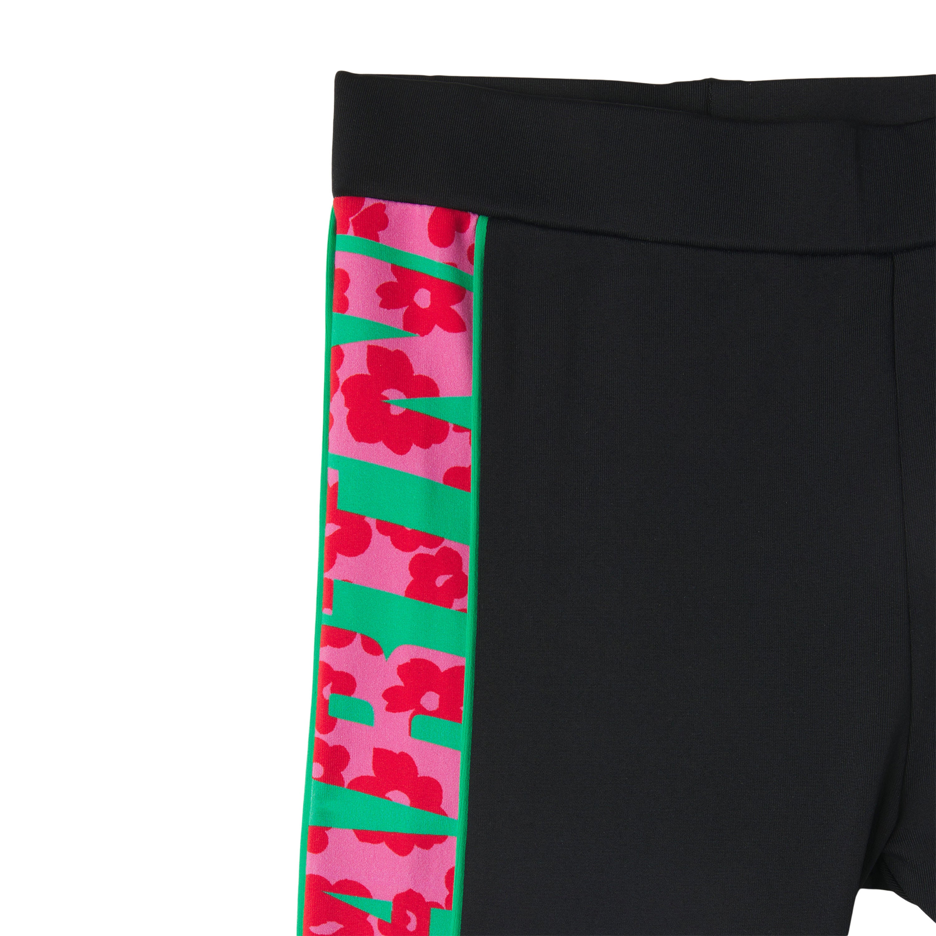 Girls Black Logo Sport Leggings