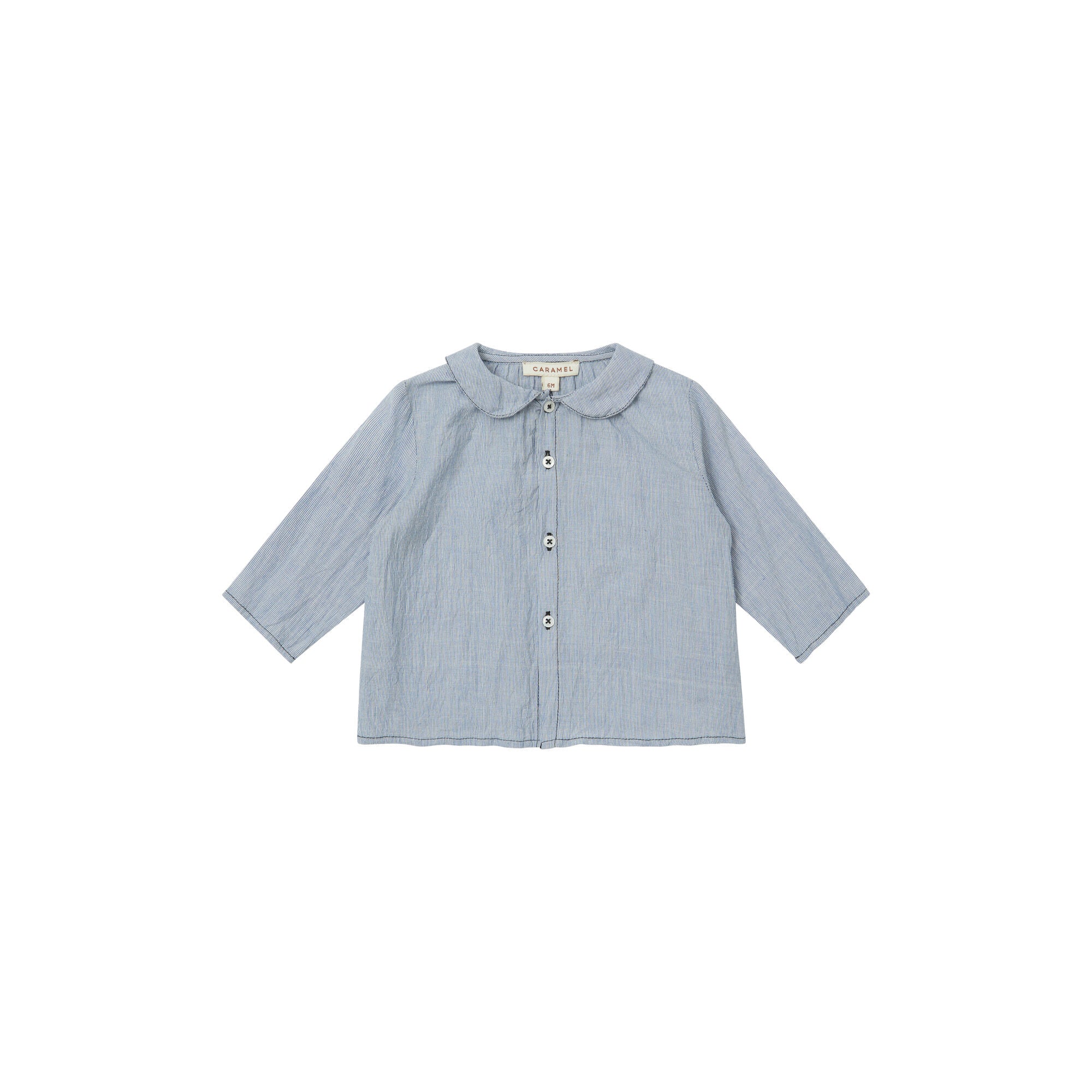 Baby Boys & Girls Blue Stripes Cotton Shirt