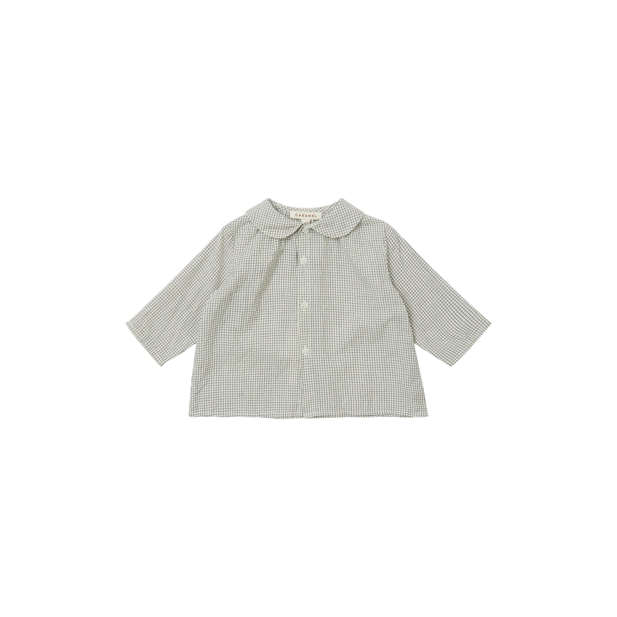 Baby Boys & Girls Cream Check Cotton Shirt
