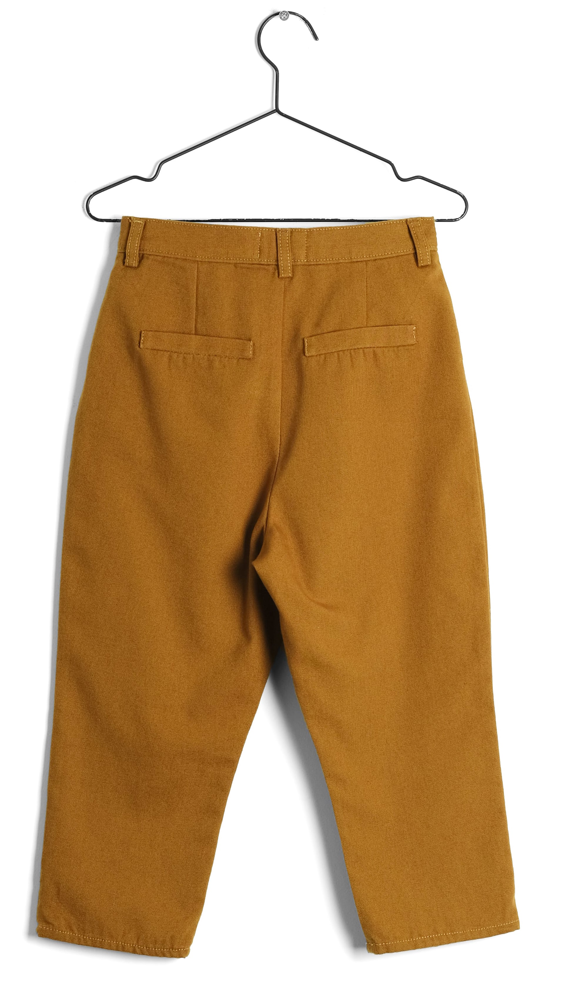 Girls Ginger Pleated Cotton Trousers