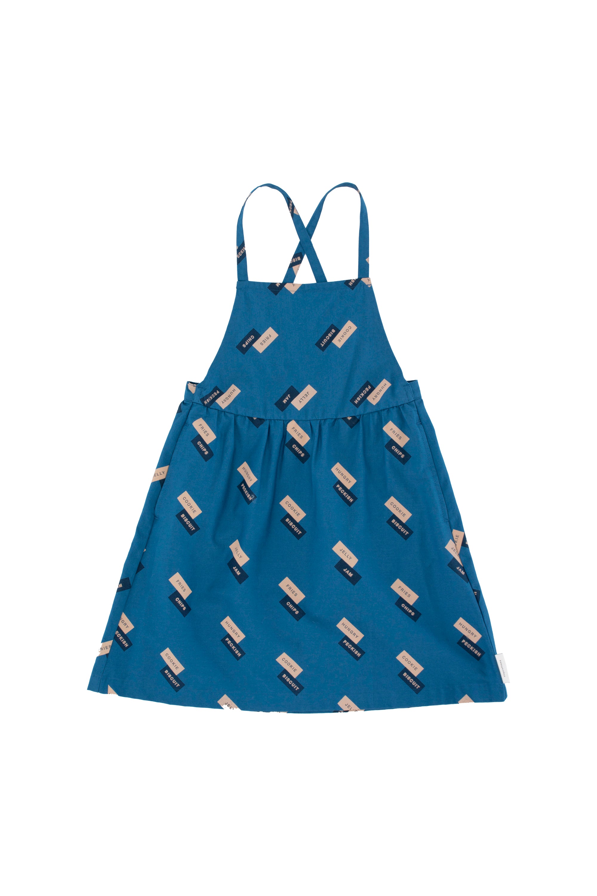 Girls Light Navy Cotton Dress